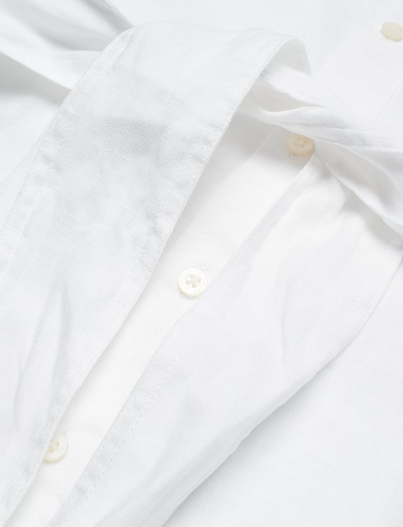 Lauren Ralph Lauren - Relaxed Fit Belted Linen Shirt - linneskjortor - white - 4