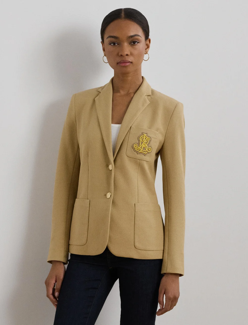 Lauren Ralph Lauren - Bullion Jacquard Blazer - enkeltradede blazere - birch tan - 3