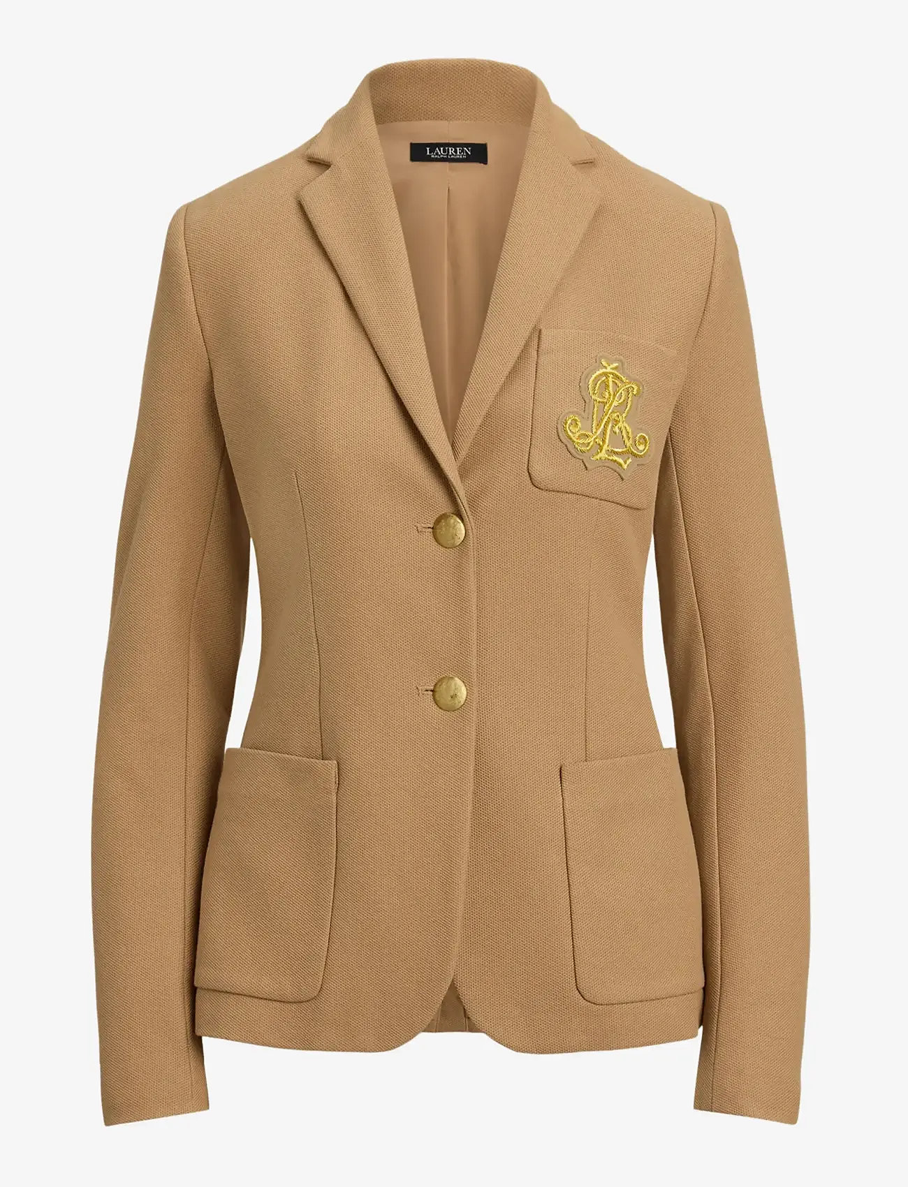Lauren Ralph Lauren - Bullion Jacquard Blazer - enkeltradede blazere - classic camel - 1