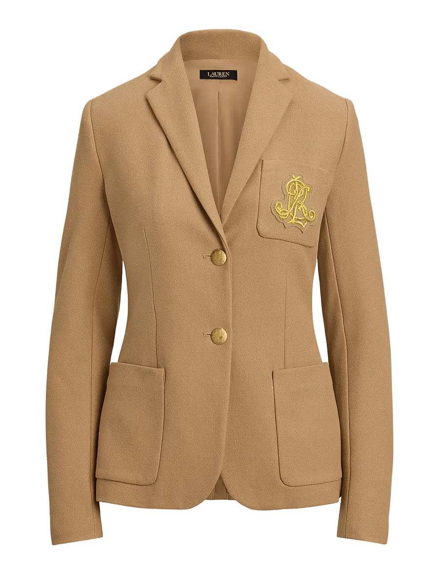 Lauren Ralph Lauren - Bullion Jacquard Blazer - enkeltradede blazere - classic camel - 1