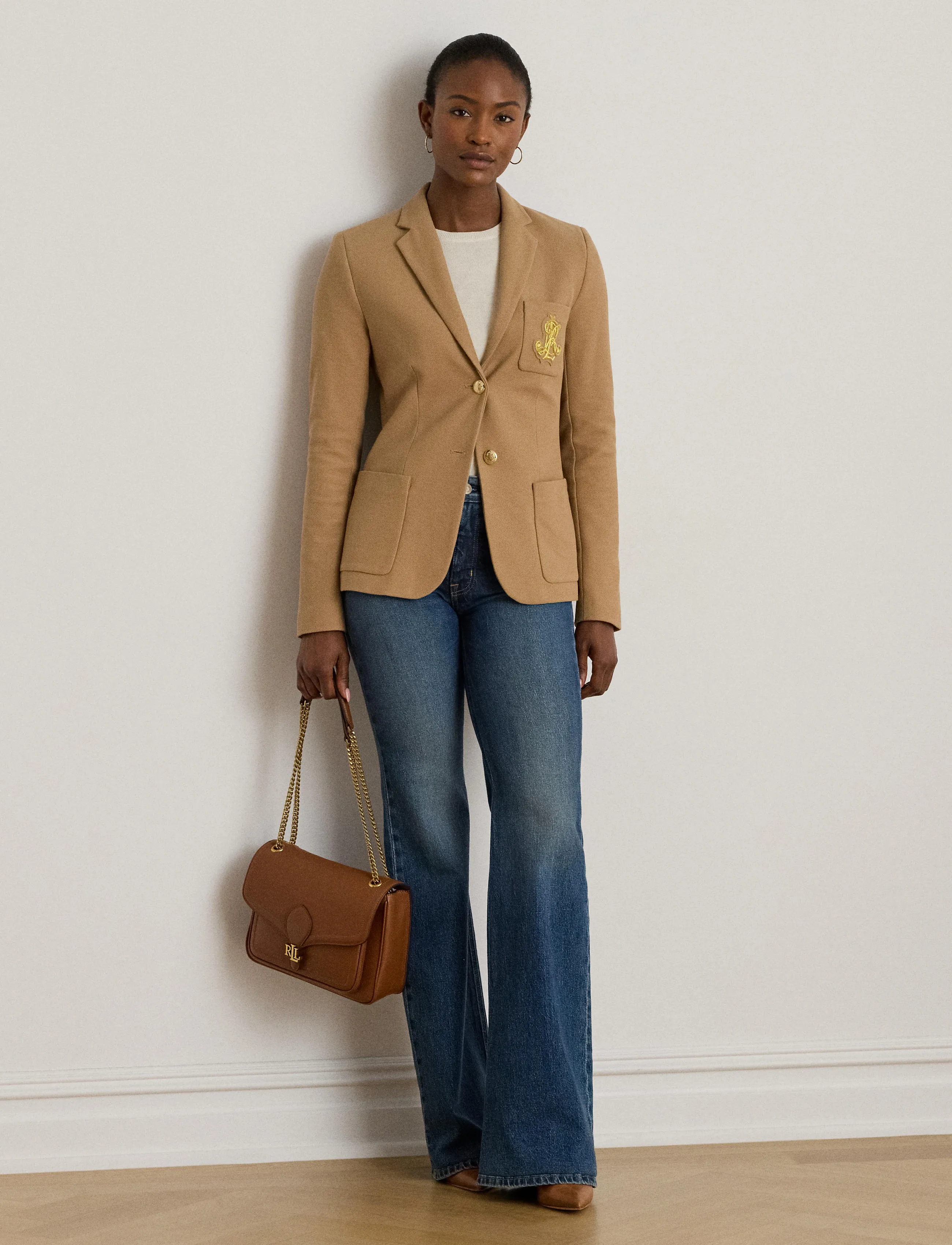 Lauren Ralph Lauren Bullion Jacquard Blazer, XS, Beige, Blazere > Enkeltradede Blazere, Dame