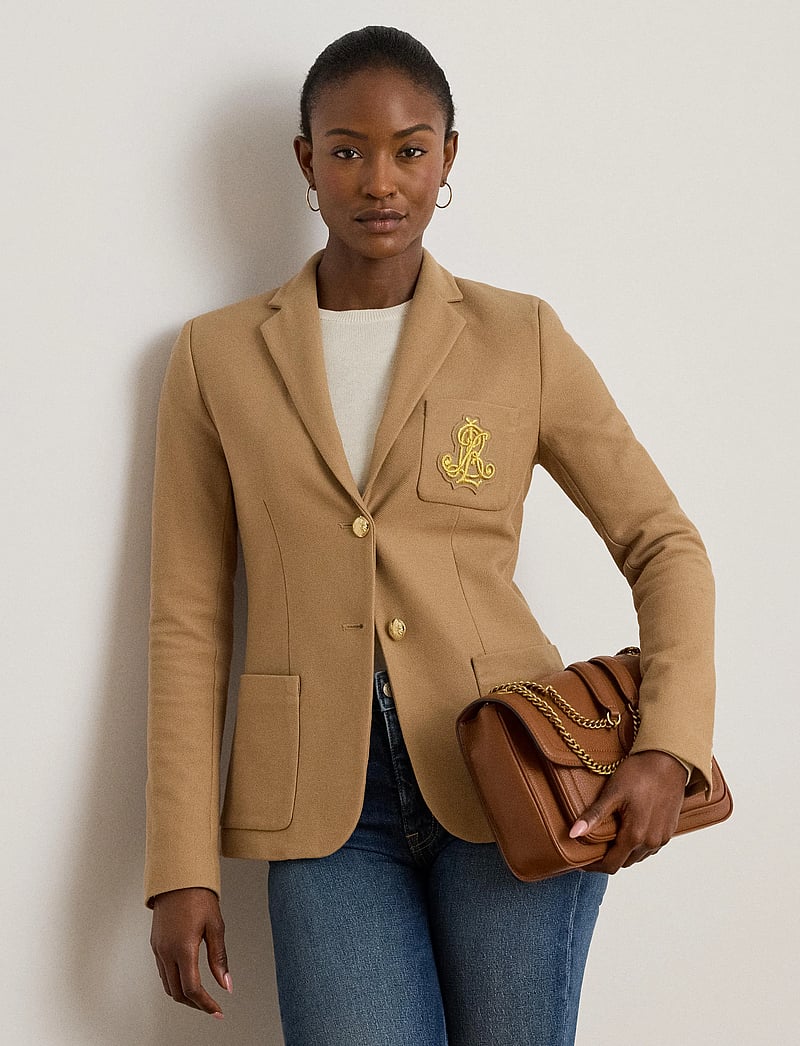 Lauren Ralph Lauren - Bullion Jacquard Blazer - enkelknäppta kavajer - classic camel - 3