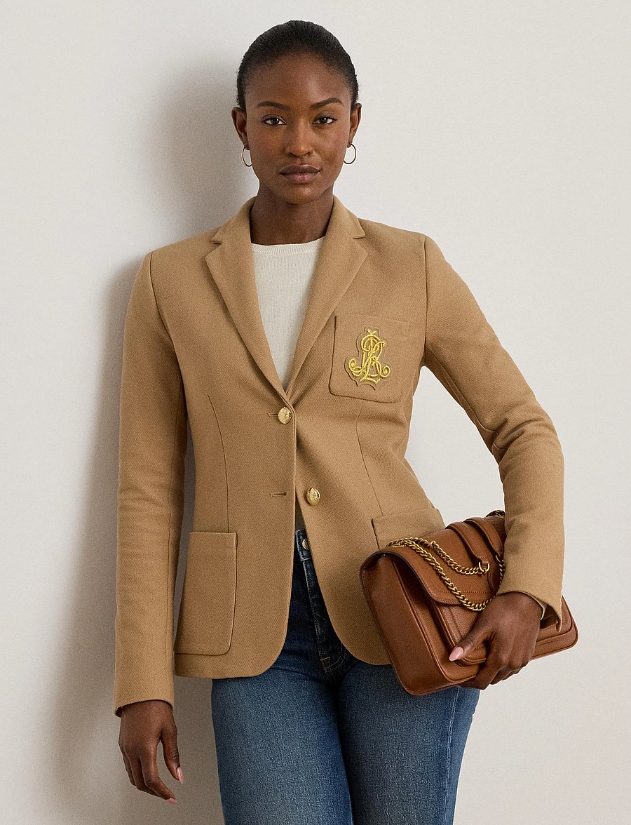 Lauren Ralph Lauren - Bullion Jacquard Blazer - enkeltradede blazere - classic camel - 3