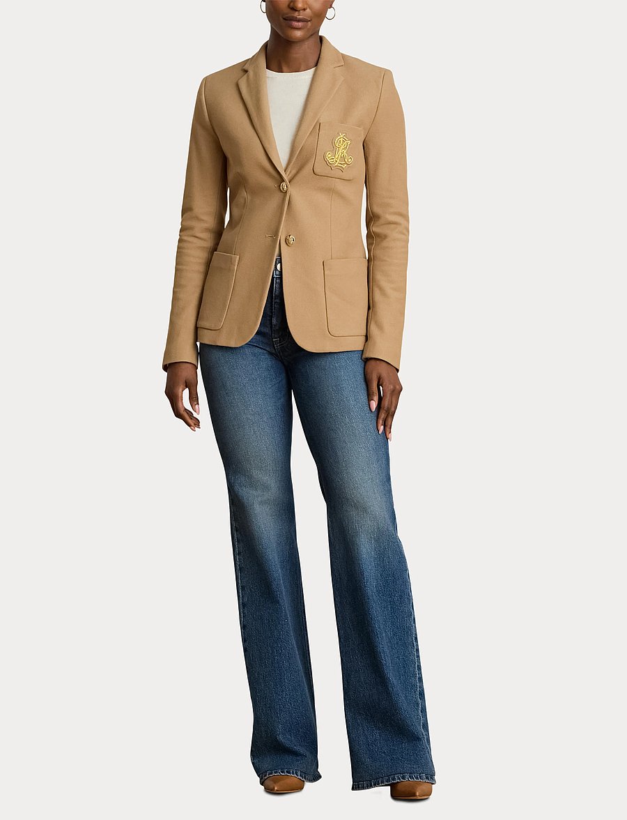 Lauren Ralph Lauren - Bullion Jacquard Blazer - enkeltradede blazere - classic camel - 4