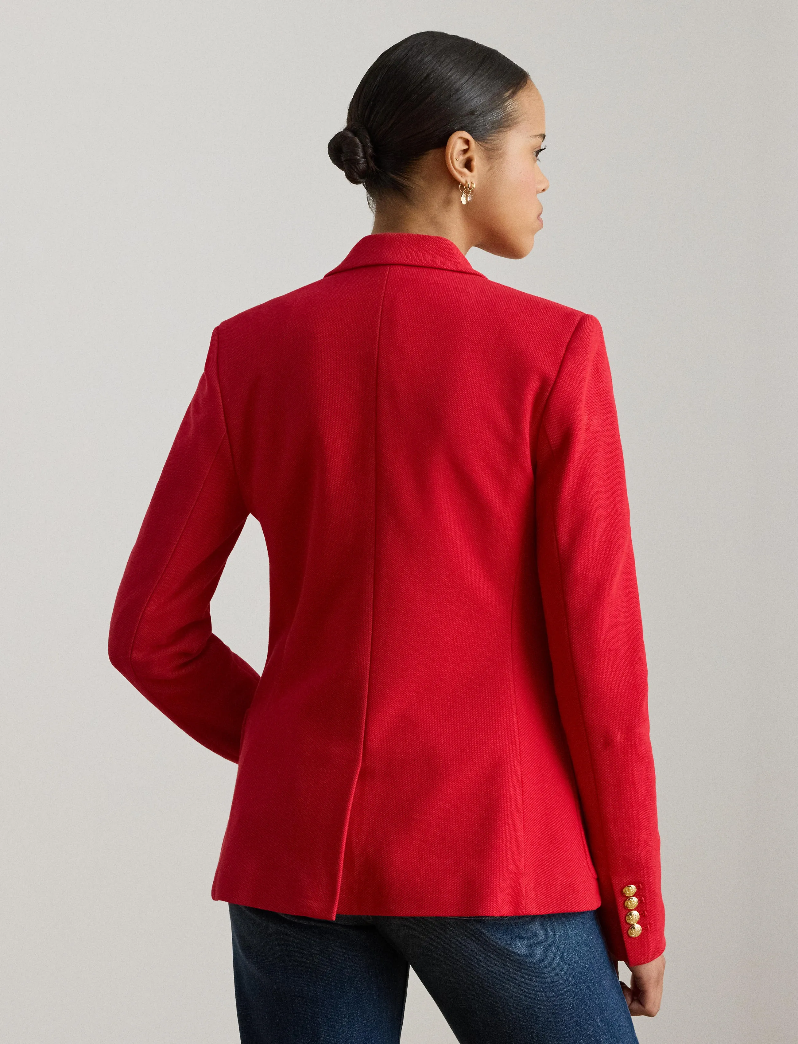 Lauren Ralph Lauren - Bullion Jacquard Blazer - enkeltradede blazere - cruise red - 3