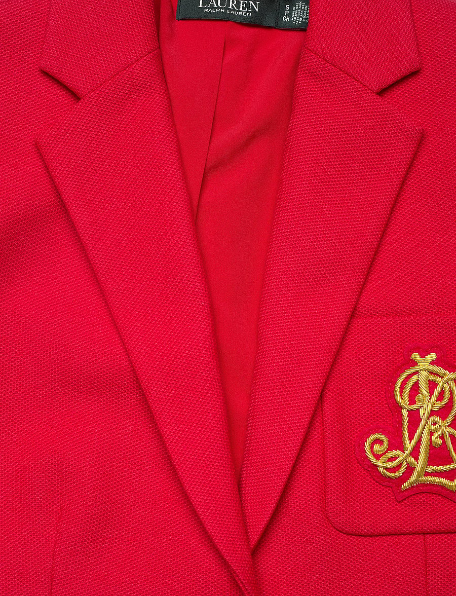 Lauren Ralph Lauren - Bullion Jacquard Blazer - enkeltradede blazere - cruise red - 4