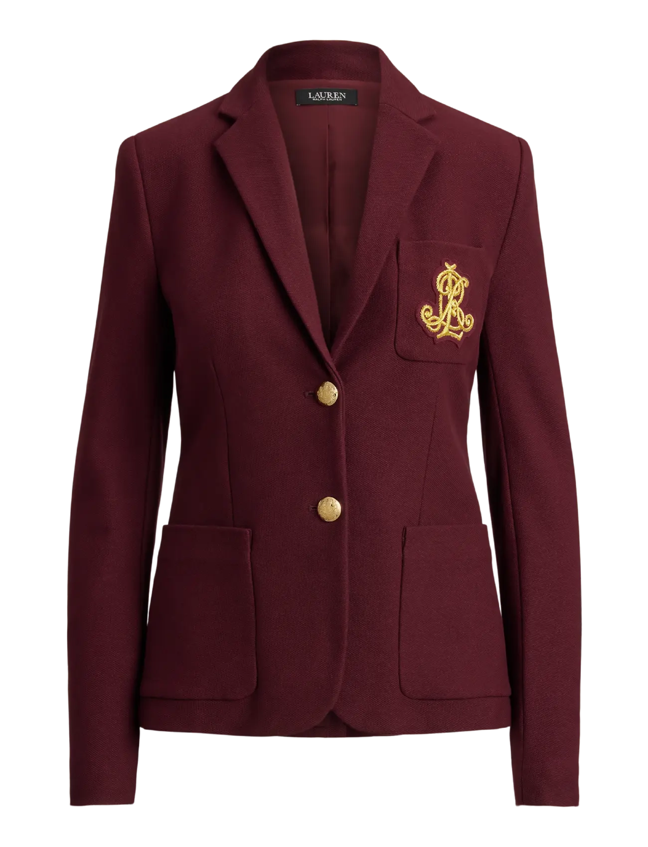 Lauren Ralph Lauren Bullion Jacquard Blazer - Tøj - DARK GARNET / burgundy