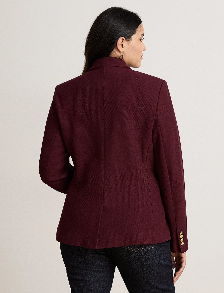 Lauren Ralph Lauren - Bullion Jacquard Blazer - enkeltradede blazere - dark garnet - 3