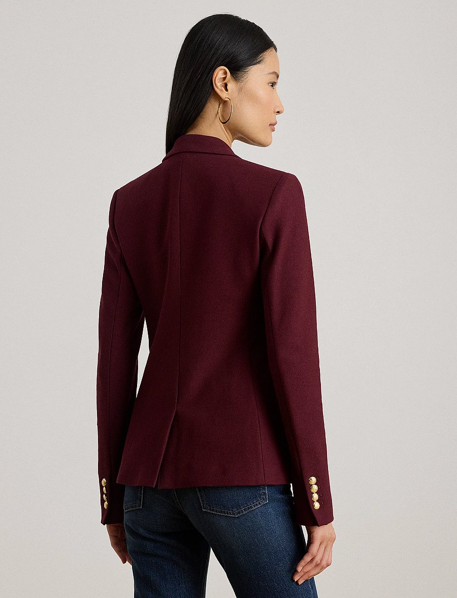 Lauren Ralph Lauren - Bullion Jacquard Blazer - enkeltradede blazere - dark garnet - 5