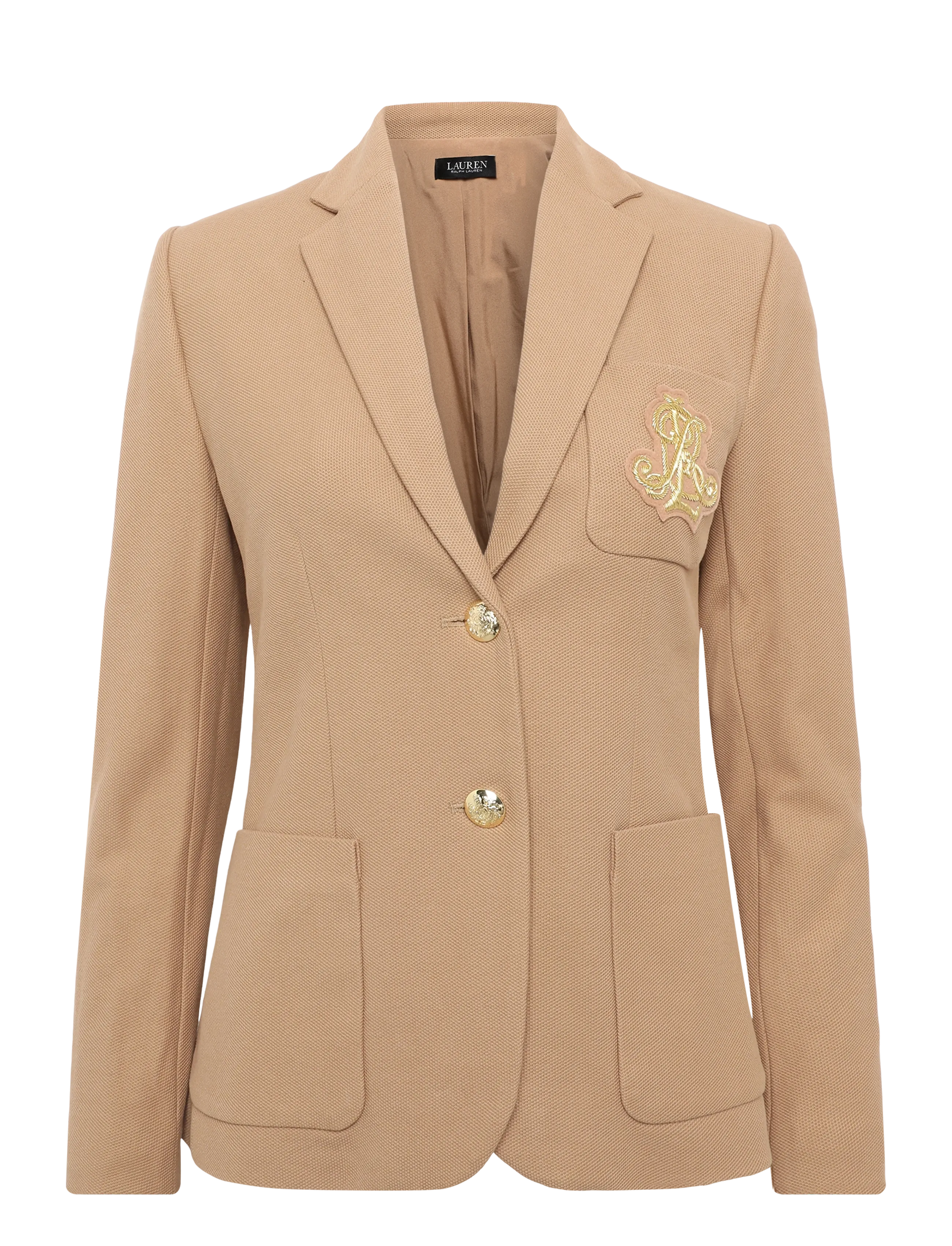 Lauren Ralph Lauren - Bullion Jacquard Blazer - enkeltradede blazere - lauren camel - 1