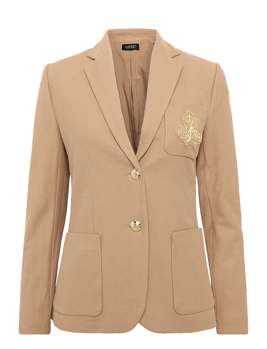 Lauren Ralph Lauren - Bullion Jacquard Blazer - enkeltradede blazere - lauren camel - 1