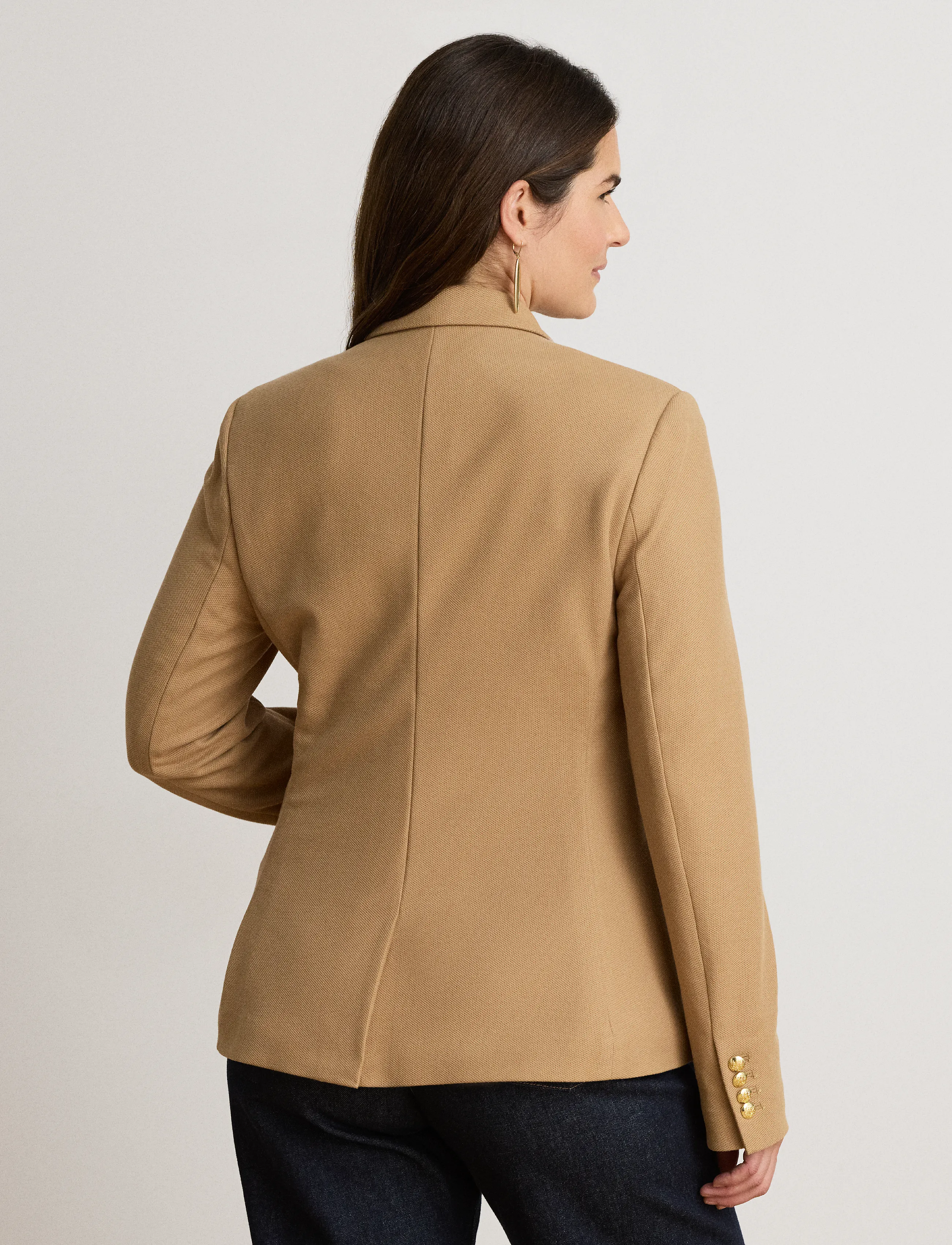 Lauren Ralph Lauren - Bullion Jacquard Blazer - enkeltradede blazere - lauren camel - 3