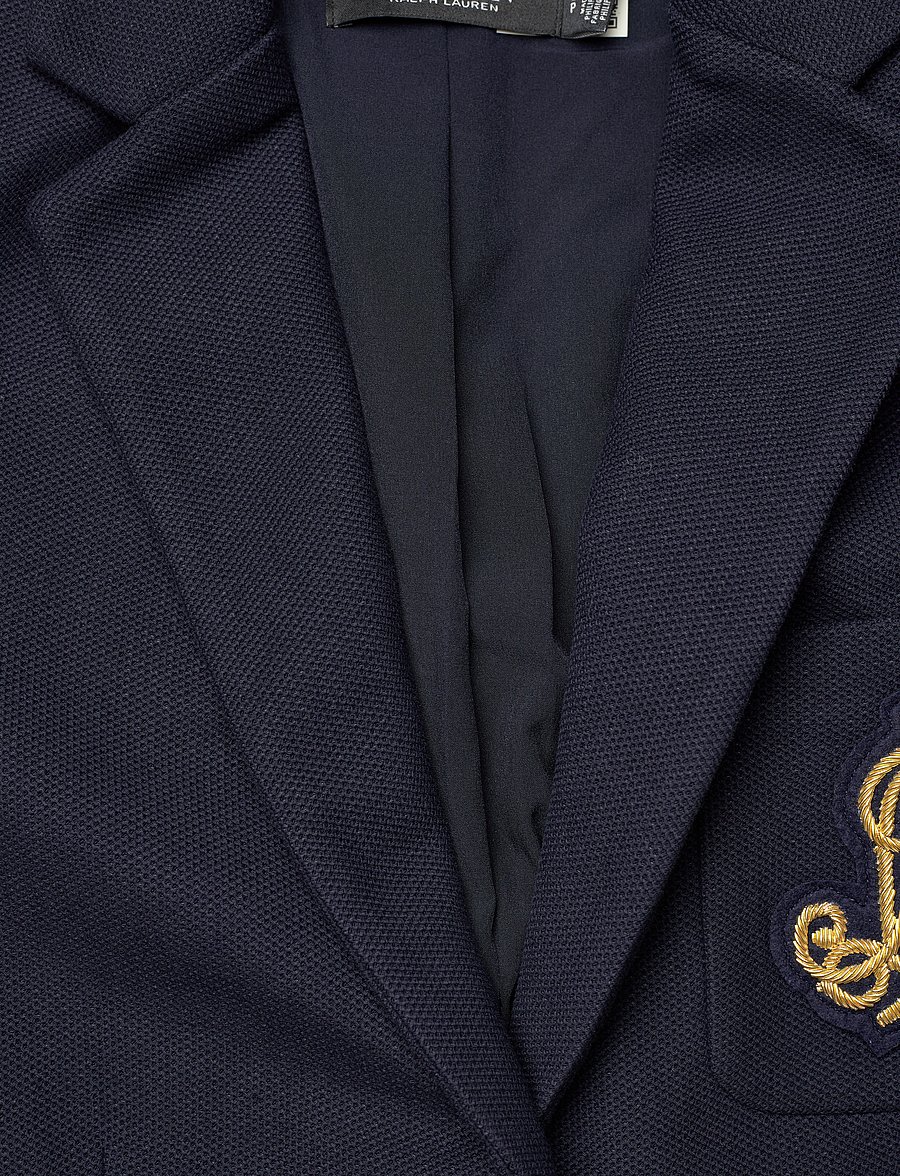 Lauren Ralph Lauren - STR SPORTSWEAR PIQU-LND-JKT - enkeltradede blazere - lauren navy - 3
