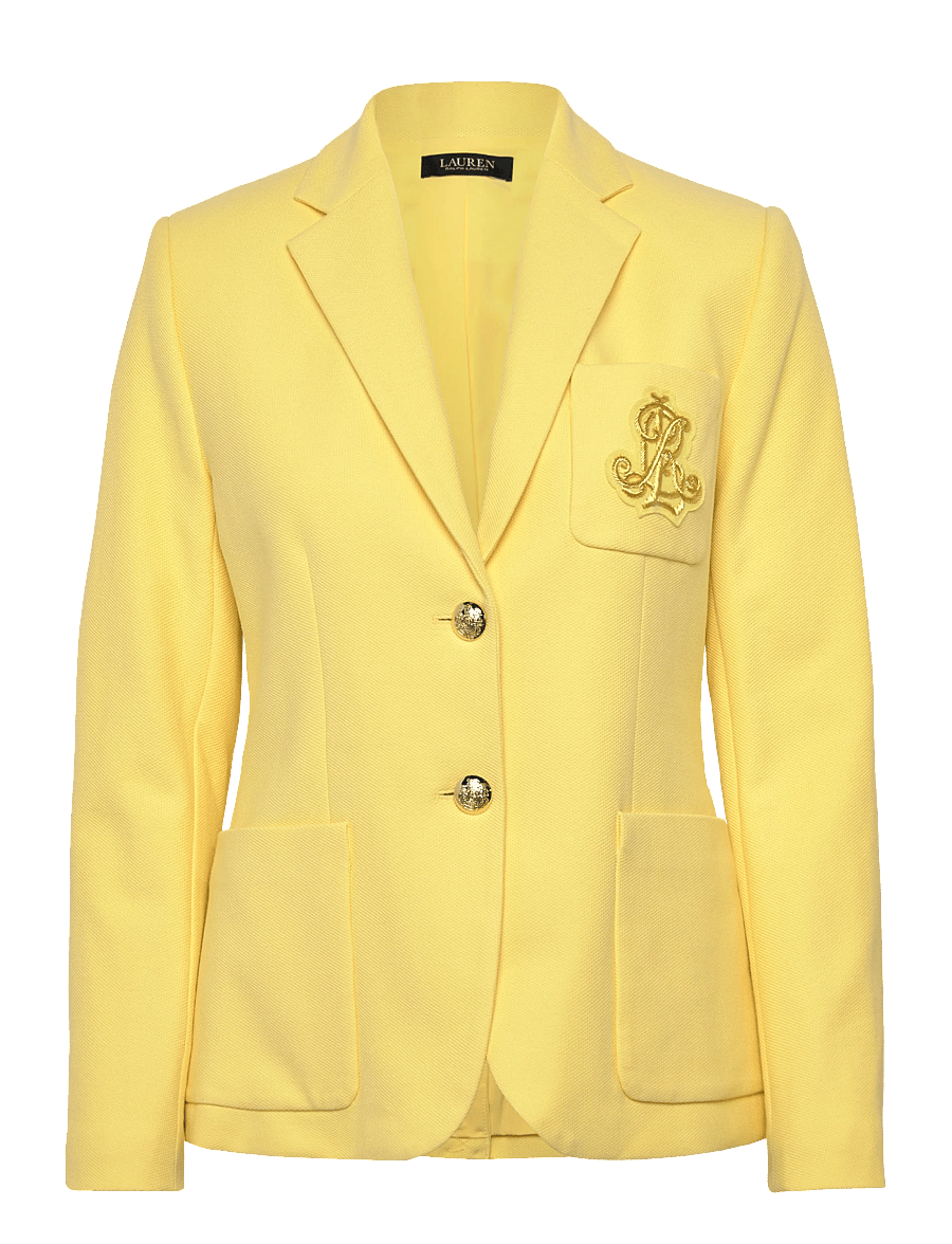 Lauren Ralph Lauren - Bullion Jacquard Blazer - enkeltradede blazere - lemon sorbet - 1