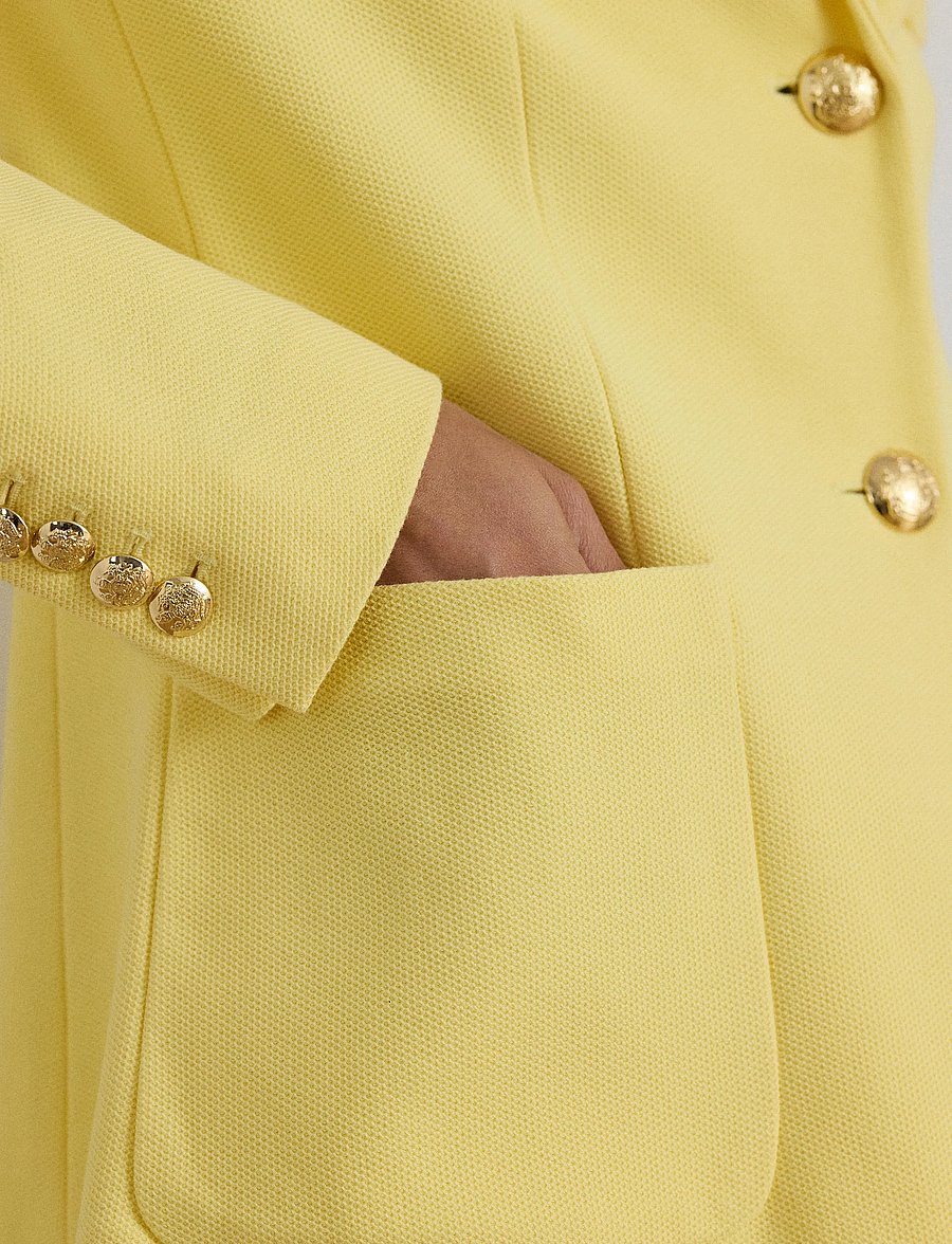 Lauren Ralph Lauren - Bullion Jacquard Blazer - enkeltradede blazere - lemon sorbet - 5
