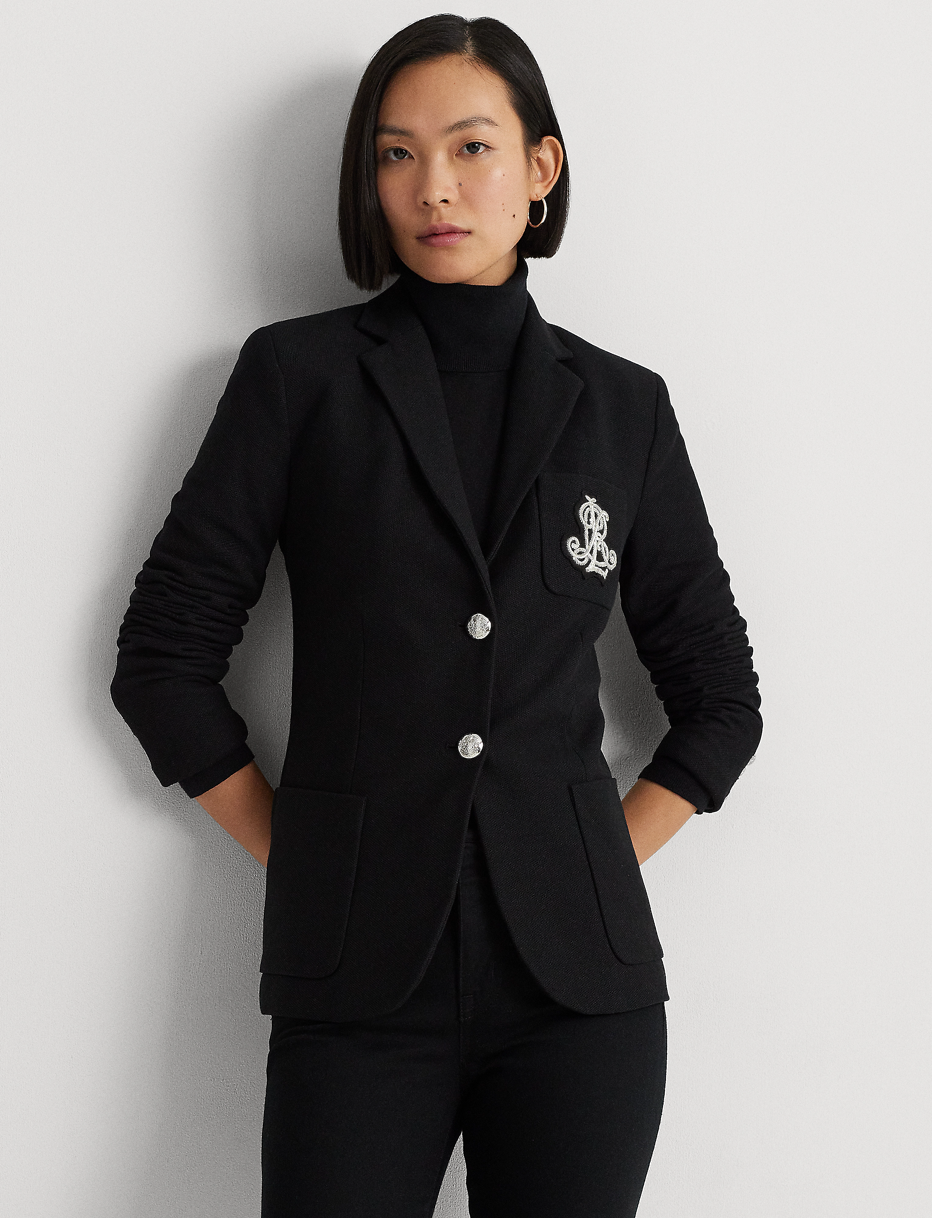 Lauren Ralph Lauren Bullion Jacquard Blazer, XXL, Black, Blazere > Enkeltradede Blazere, Dame