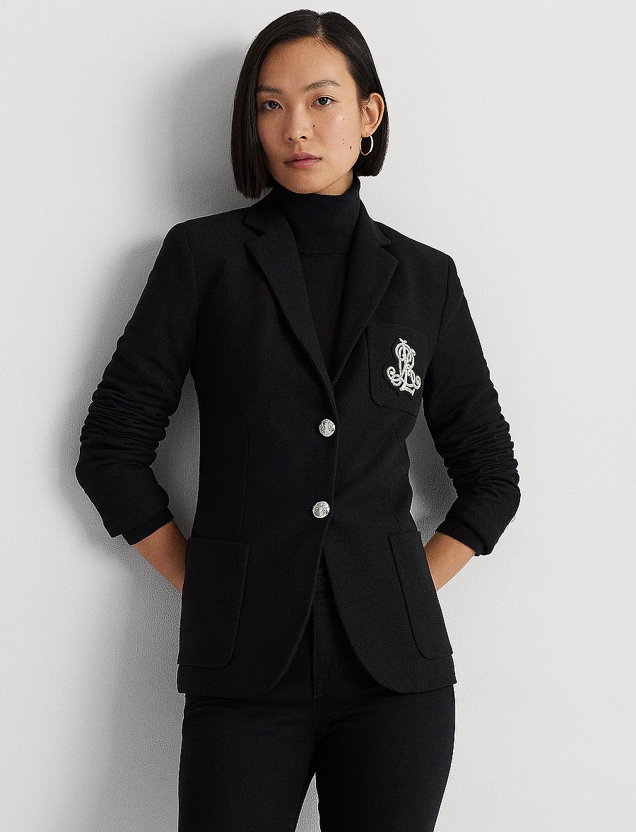 Lauren Ralph Lauren - Bullion Jacquard Blazer - enkeltradede blazere - polo black - 0