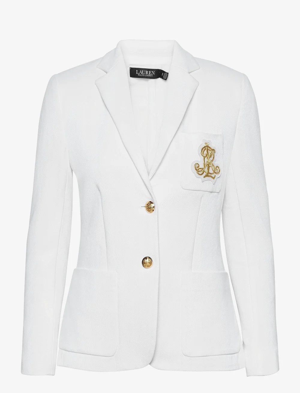 Lauren Ralph Lauren - Bullion Jacquard Blazer - enkeltradede blazere - white - 1