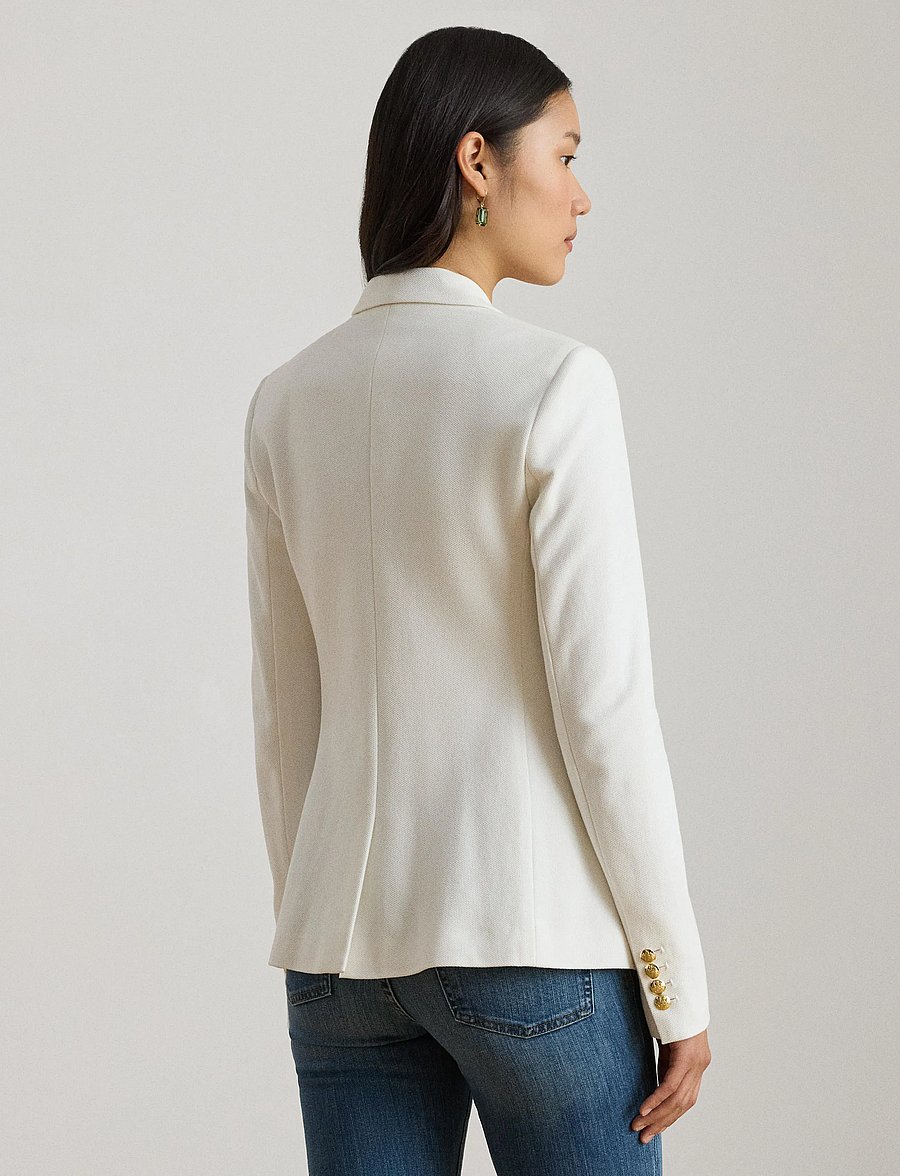 Lauren Ralph Lauren - Bullion Jacquard Blazer - enkeltradede blazere - white - 2