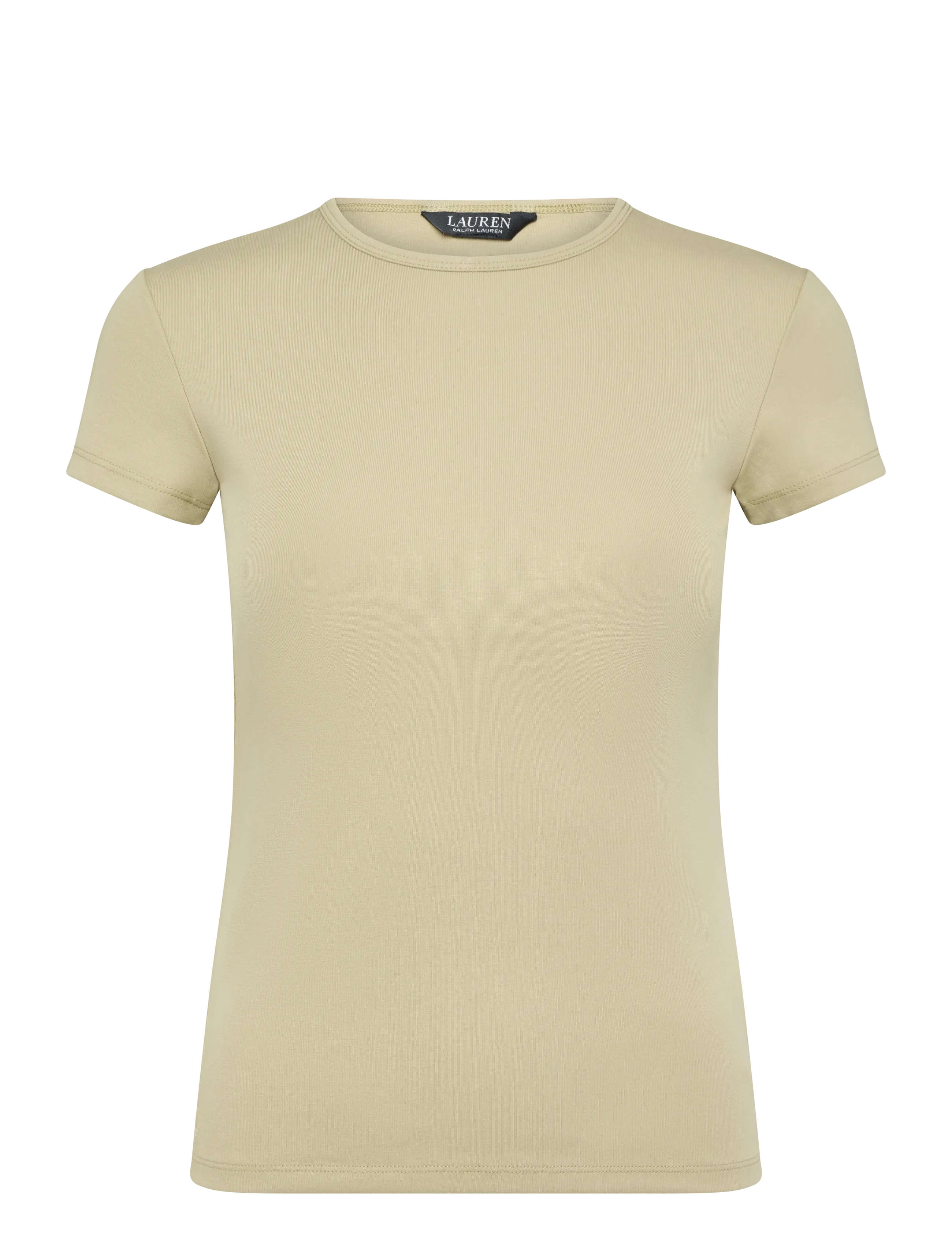 Lauren Ralph Lauren - Stretch Cotton Tee - t-shirts - birch tan - 1