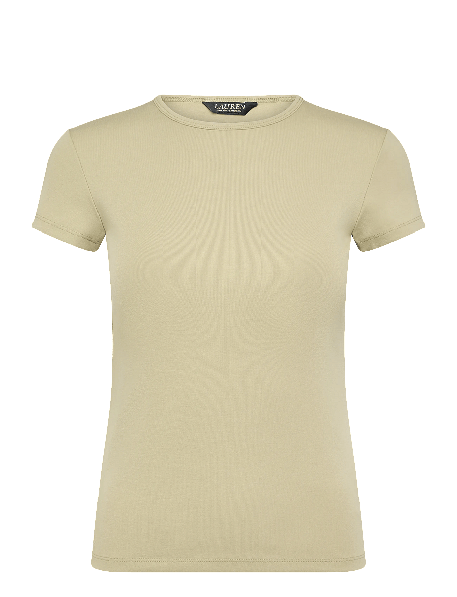 Lauren Ralph Lauren - Stretch Cotton Tee - t-shirts - birch tan - 1