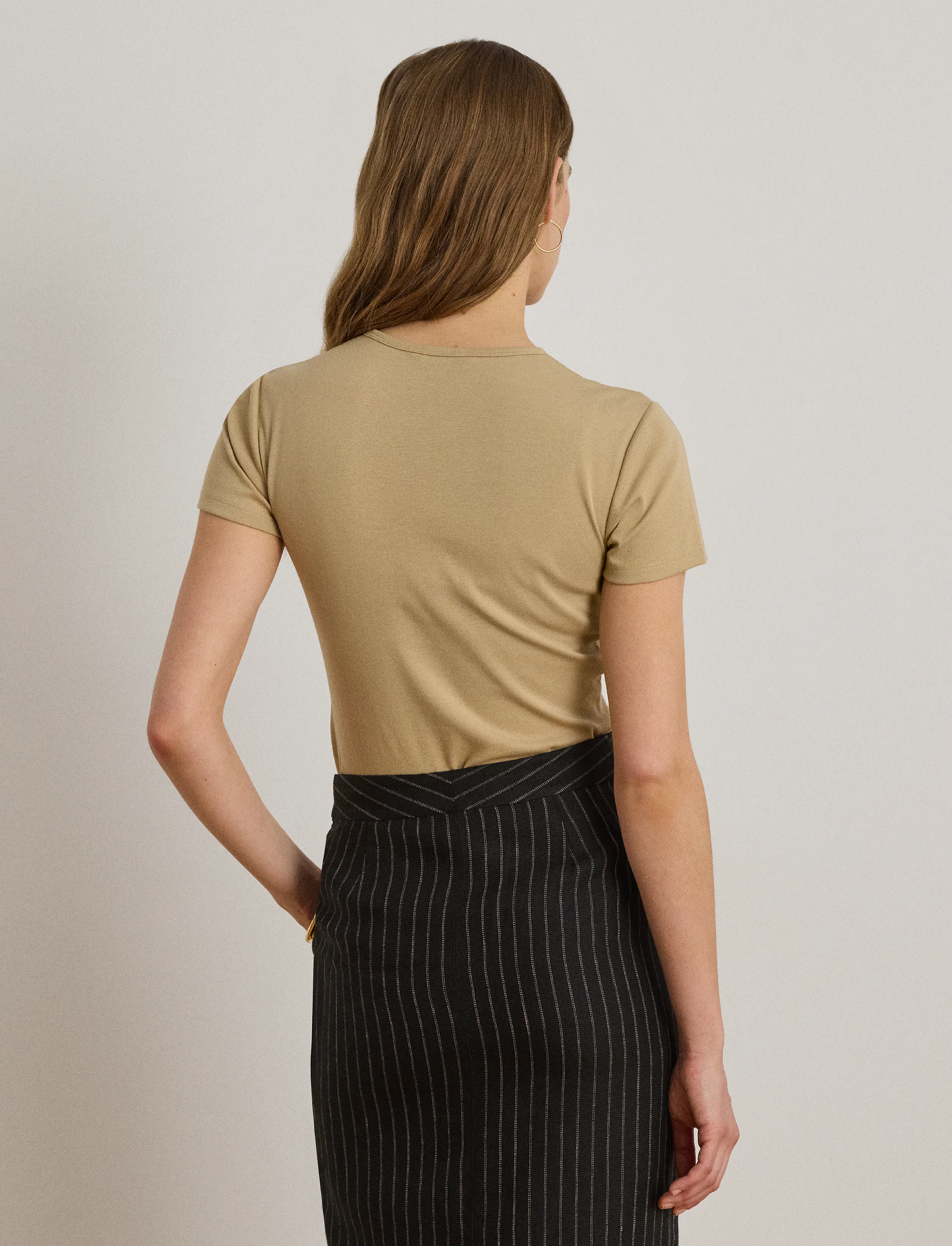 Lauren Ralph Lauren - Stretch Cotton Tee - birch tan - 2