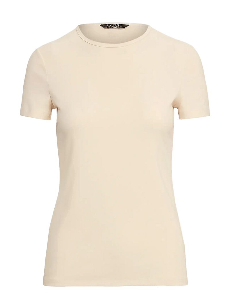 Lauren Ralph Lauren - Stretch Cotton Tee - t-shirts - mascarpone cream - 1