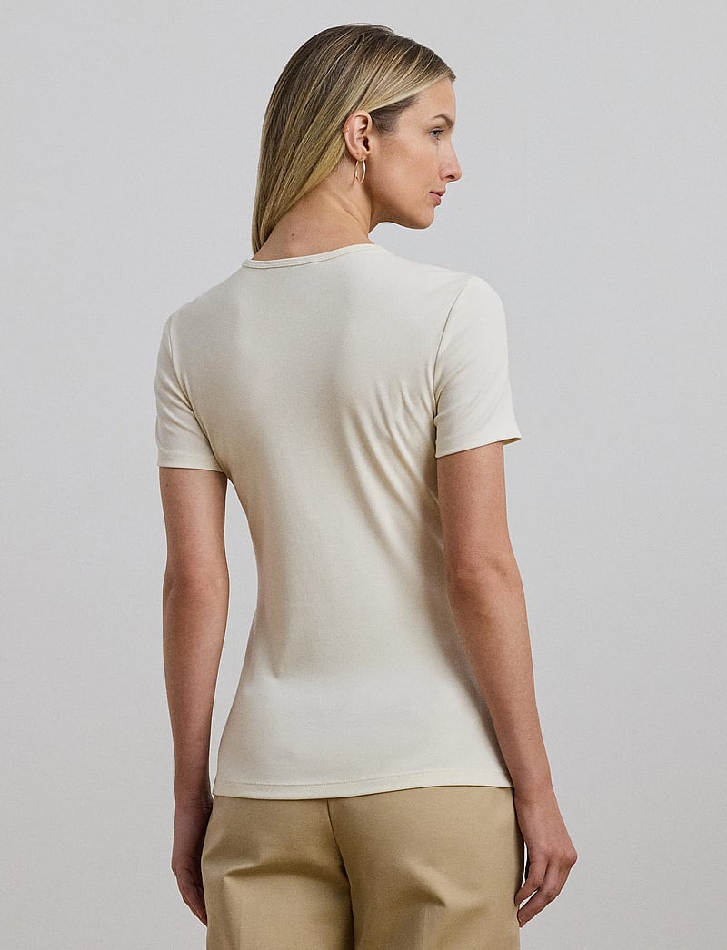 Lauren Ralph Lauren - Stretch Cotton Tee - t-shirts - mascarpone cream - 2