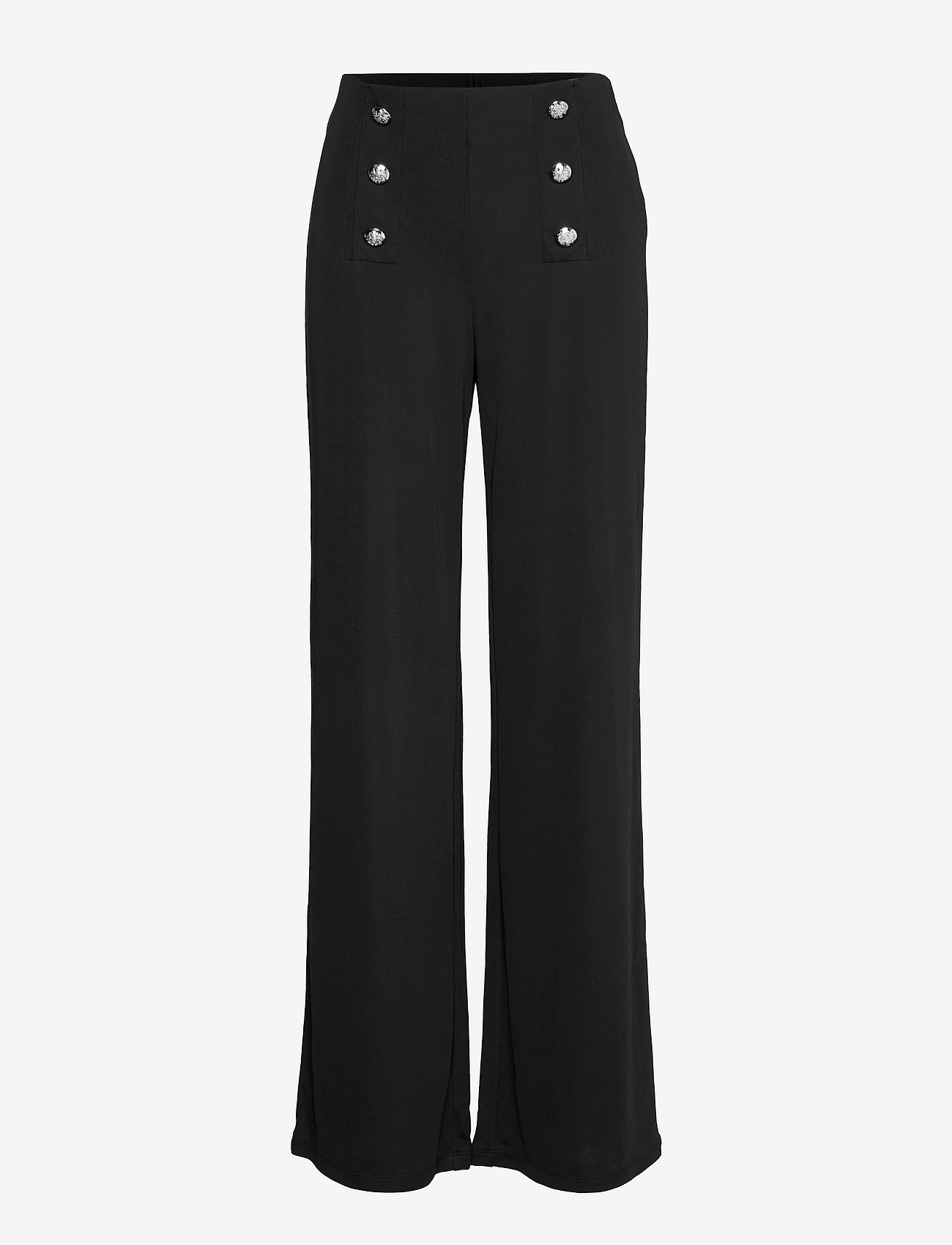 Lauren Ralph Lauren - Stretch Jersey Wide-Leg Pant - hosen mit weitem bein - polo black - 1