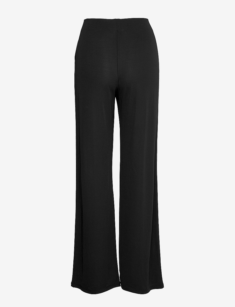Lauren Ralph Lauren - STR MATTE JERSEY-STR-PNT - hosen mit weitem bein - polo black - 2
