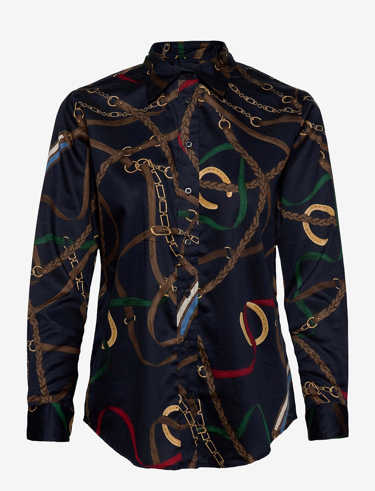 Lauren Ralph Lauren - SILKY COTTON SATEEN-SHIRT - lauren navy multi - 0