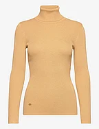 Ribbed Turtleneck Sweater - LUXE GOLD LUREX