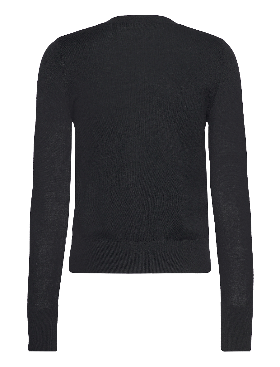 Lauren Ralph Lauren - COTTON MODAL-LS VN CARDIGAN - polo black - 1