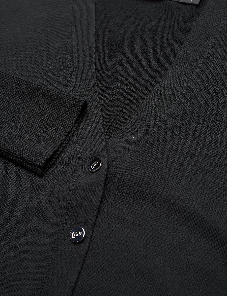 Lauren Ralph Lauren - COTTON MODAL-LS VN CARDIGAN - polo black - 2