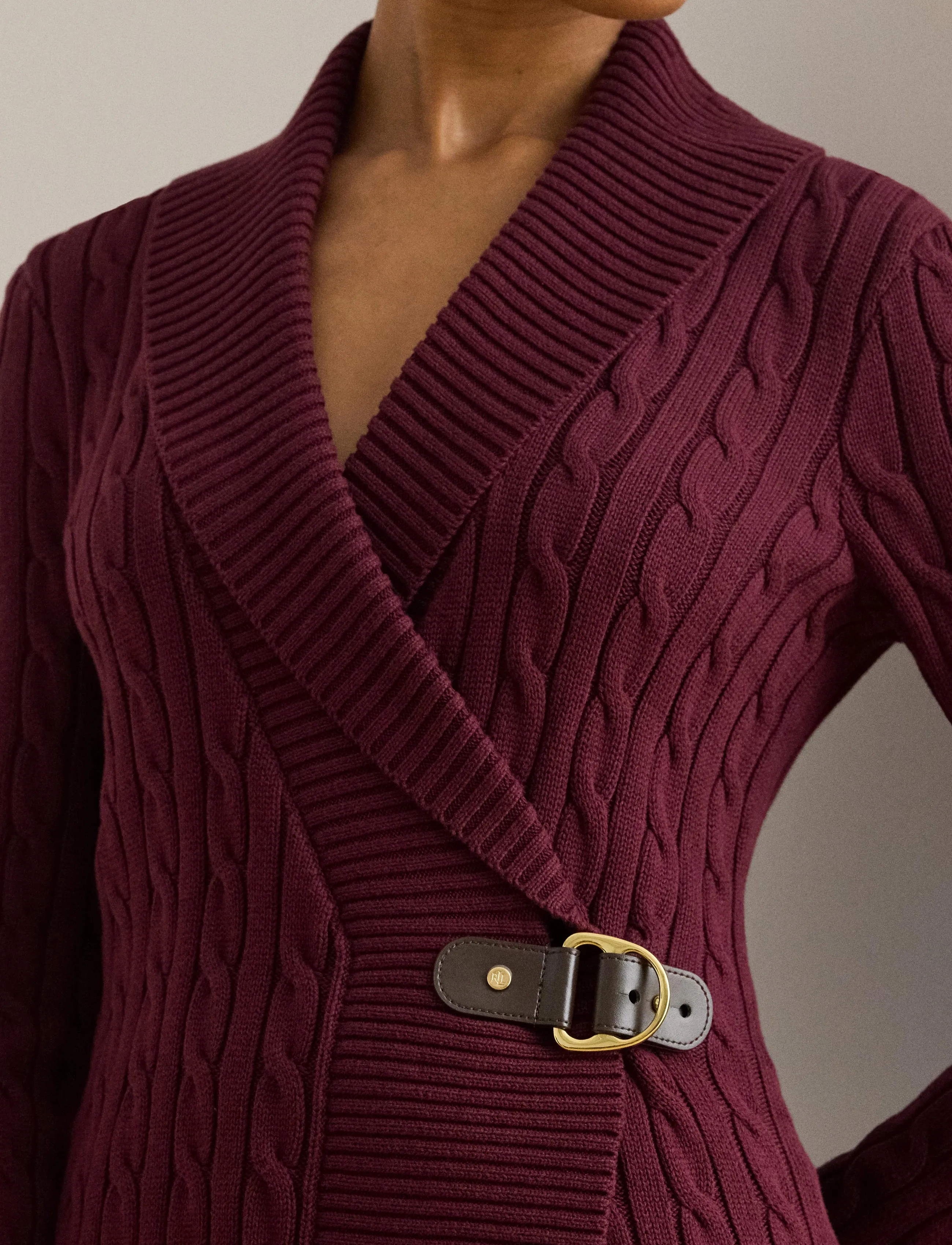 Buckle-Trim Cotton Sweater 3
