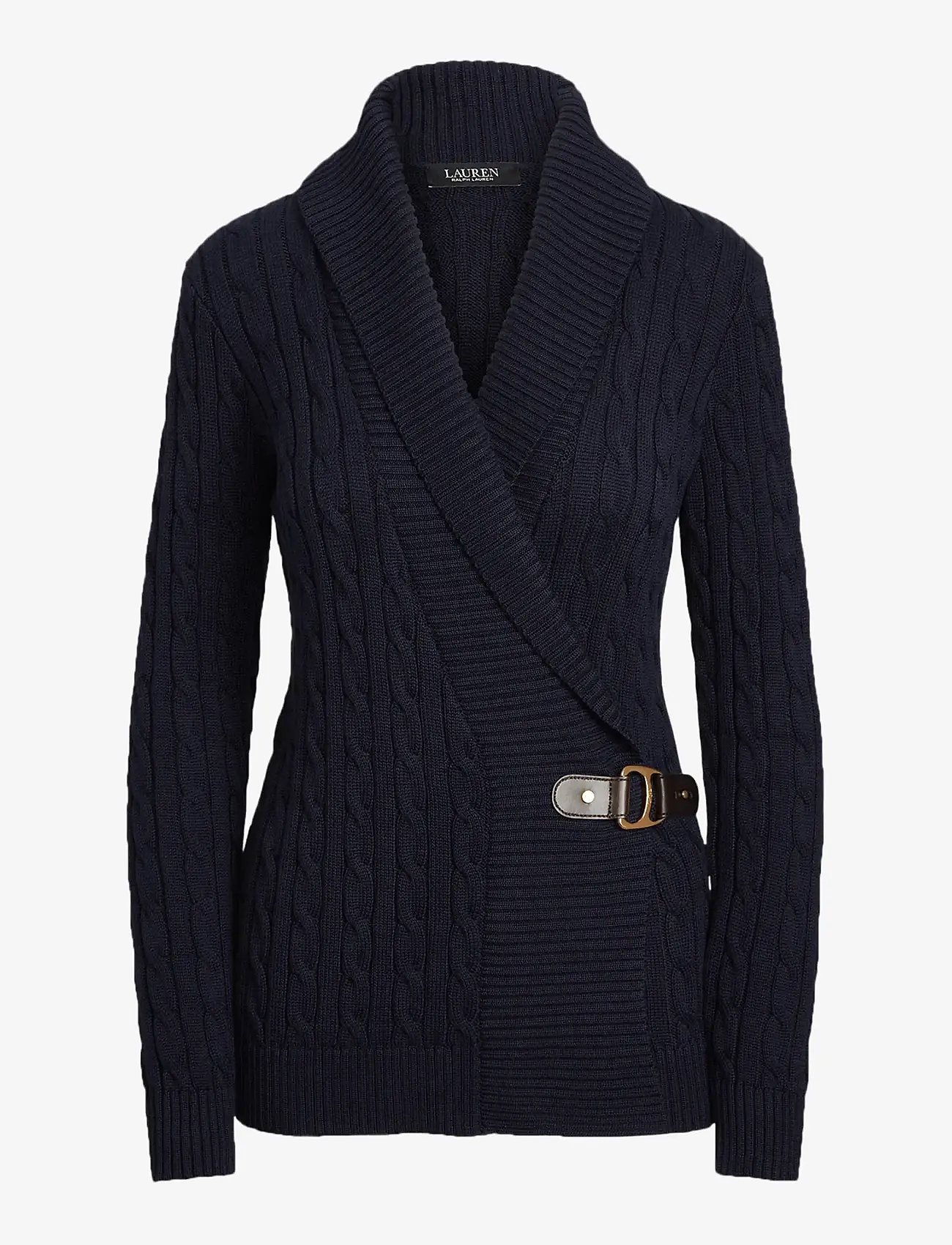 Lauren Ralph Lauren Gassed Cotton-ls Shawl Collar P/o (RAF200808258)  Cardigans