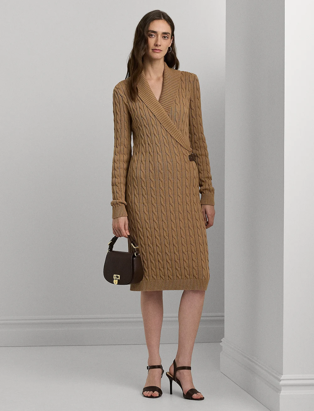 Ralph lauren cable knit dress clearance