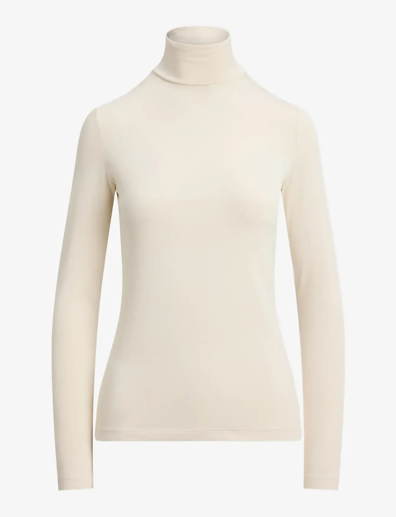 Lauren Ralph Lauren - Stretch Jersey Turtleneck - polotröjor - mascarpone cream - 1
