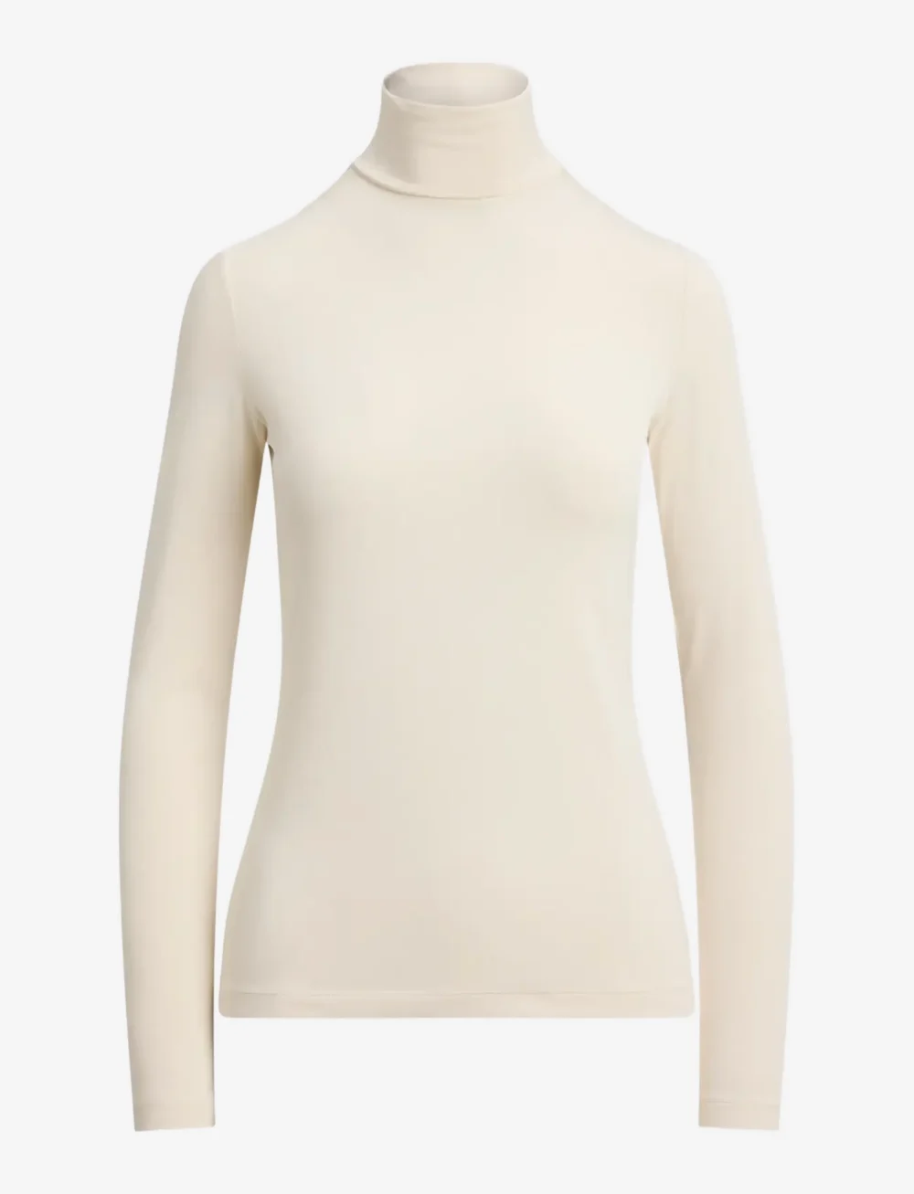 Lauren Ralph Lauren - Stretch Jersey Turtleneck - rullekraver - mascarpone cream - 1