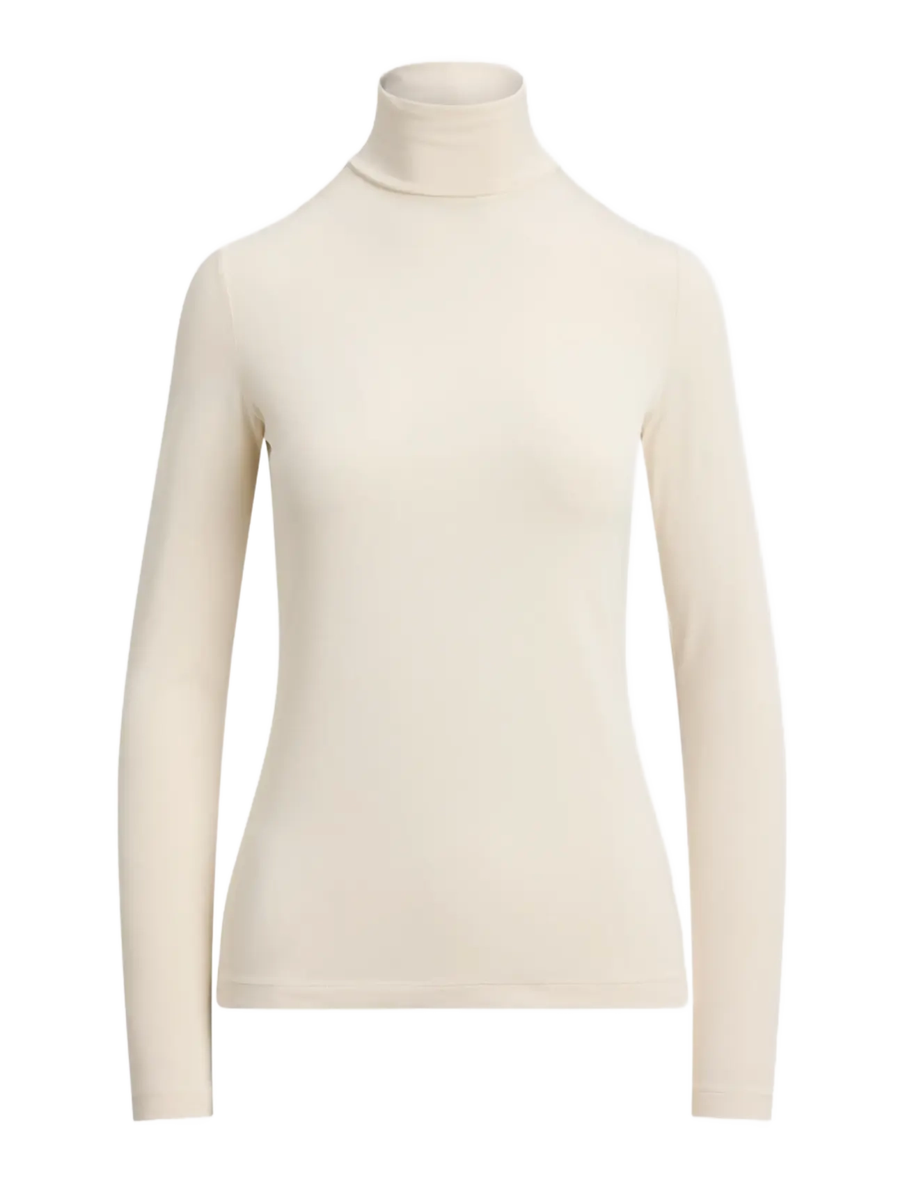 Lauren Ralph Lauren Stretch Jersey Turtleneck - Tøj - MASCARPONE CREAM / cream