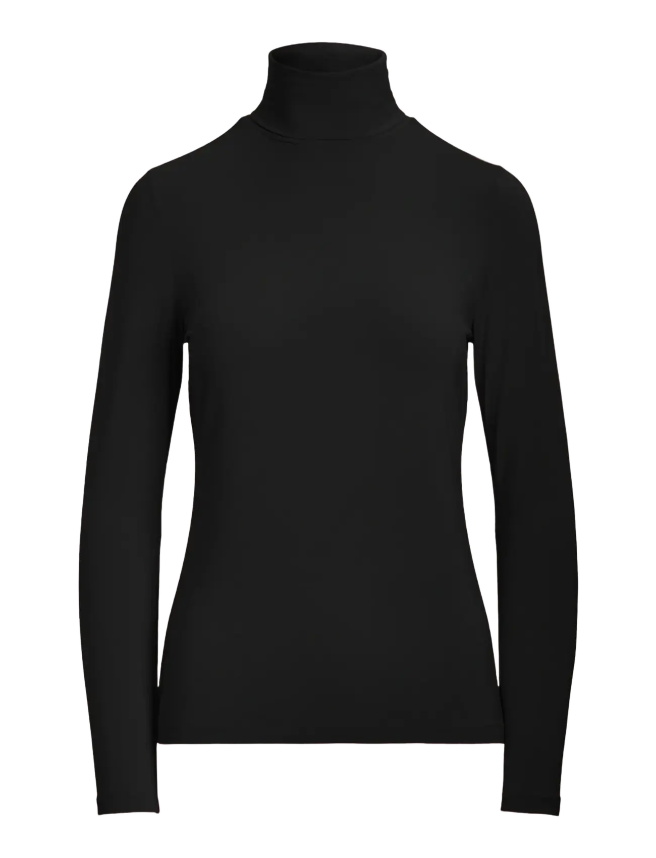 Lauren Ralph Lauren Stretch Jersey Turtleneck - Strik - POLO BLACK / black