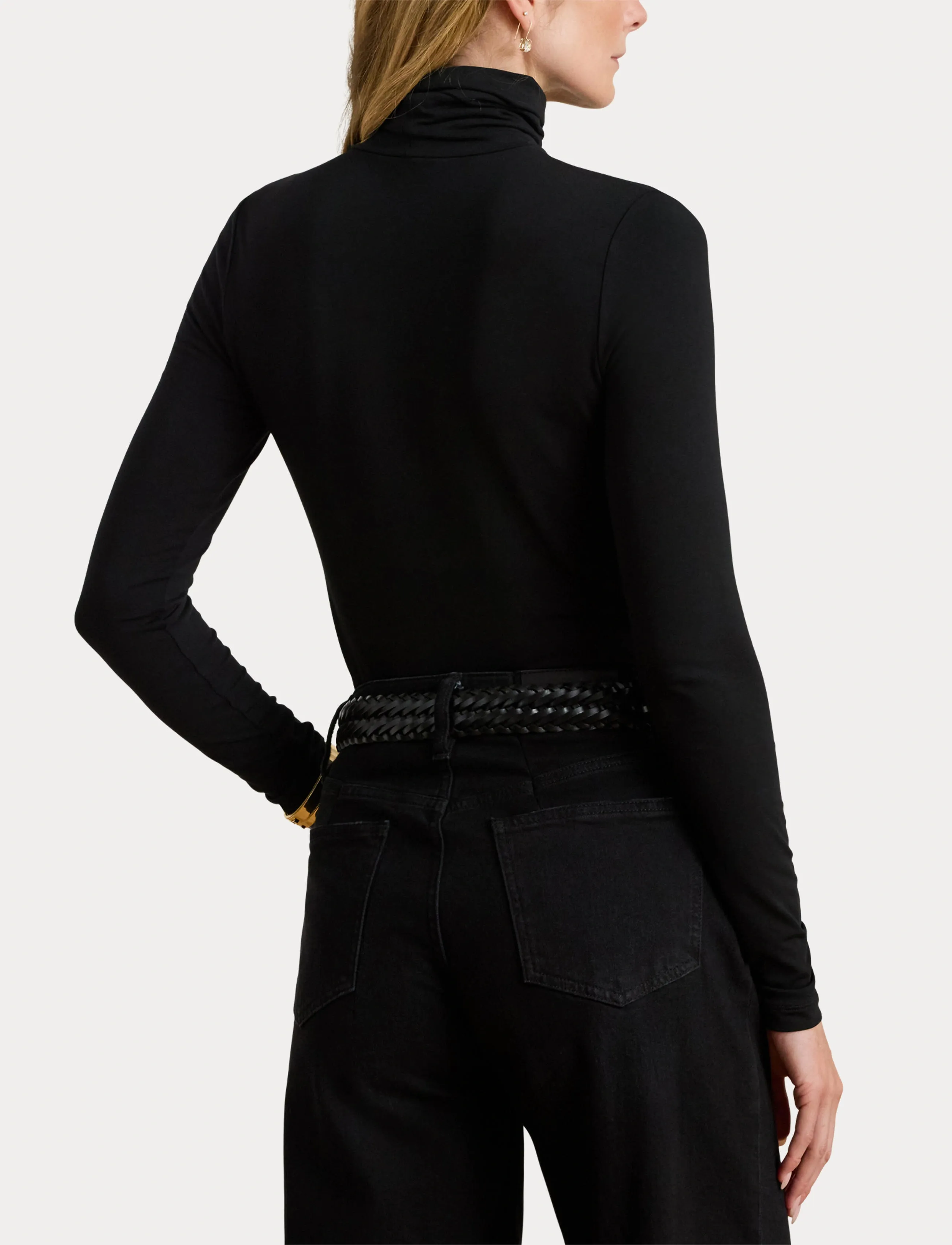 Lauren Ralph Lauren Stretch Jersey Turtleneck - Geburtstag - POLO BLACK / black