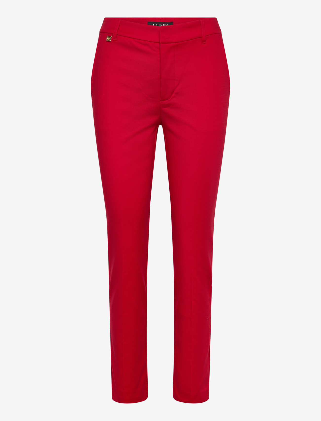 Lauren Ralph Lauren - Double-Faced Stretch Cotton Pant - slim fit bukser - cruise red - 0
