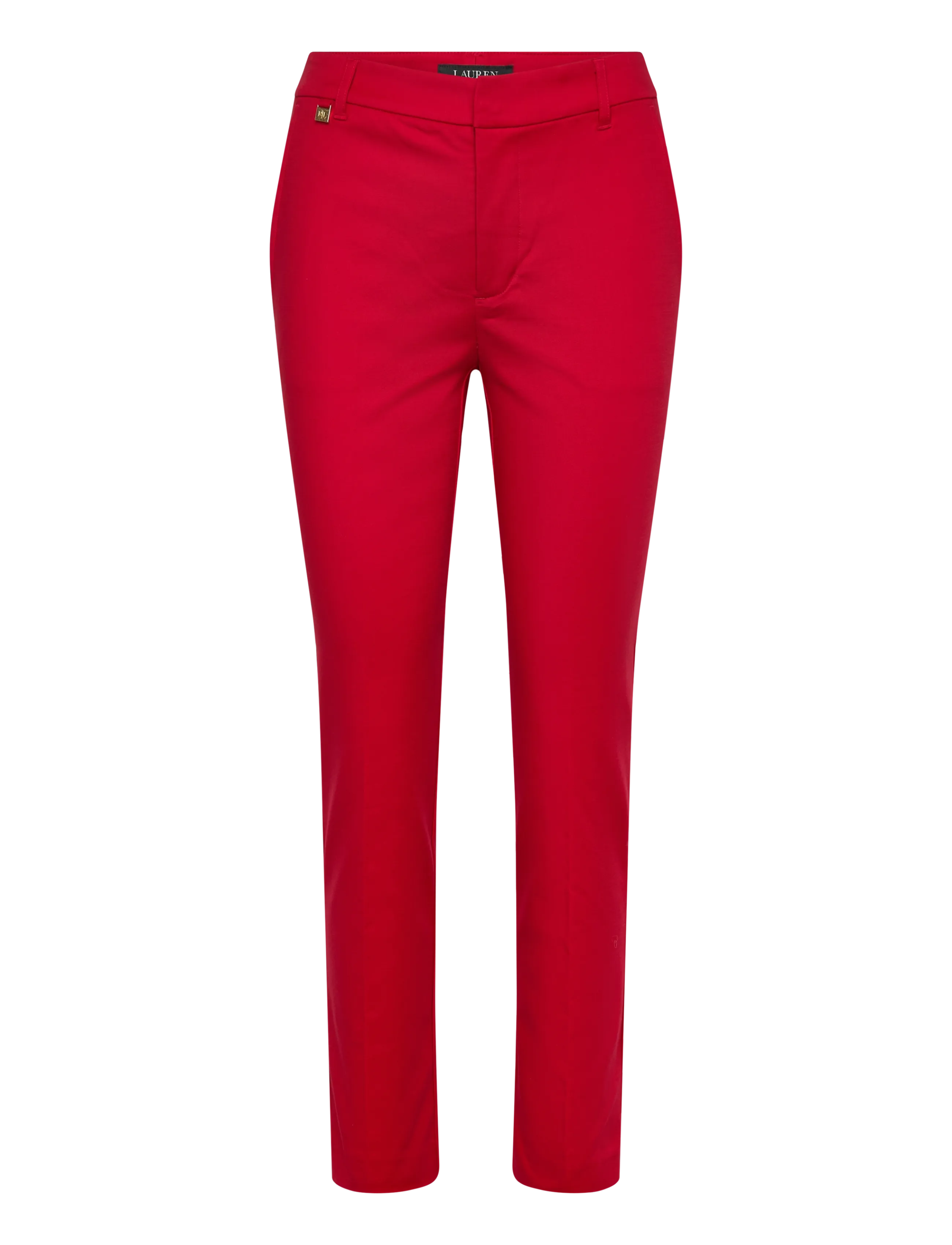 Lauren Ralph Lauren Double-Faced Stretch Cotton Pant - Trousers - CRUISE RED / red