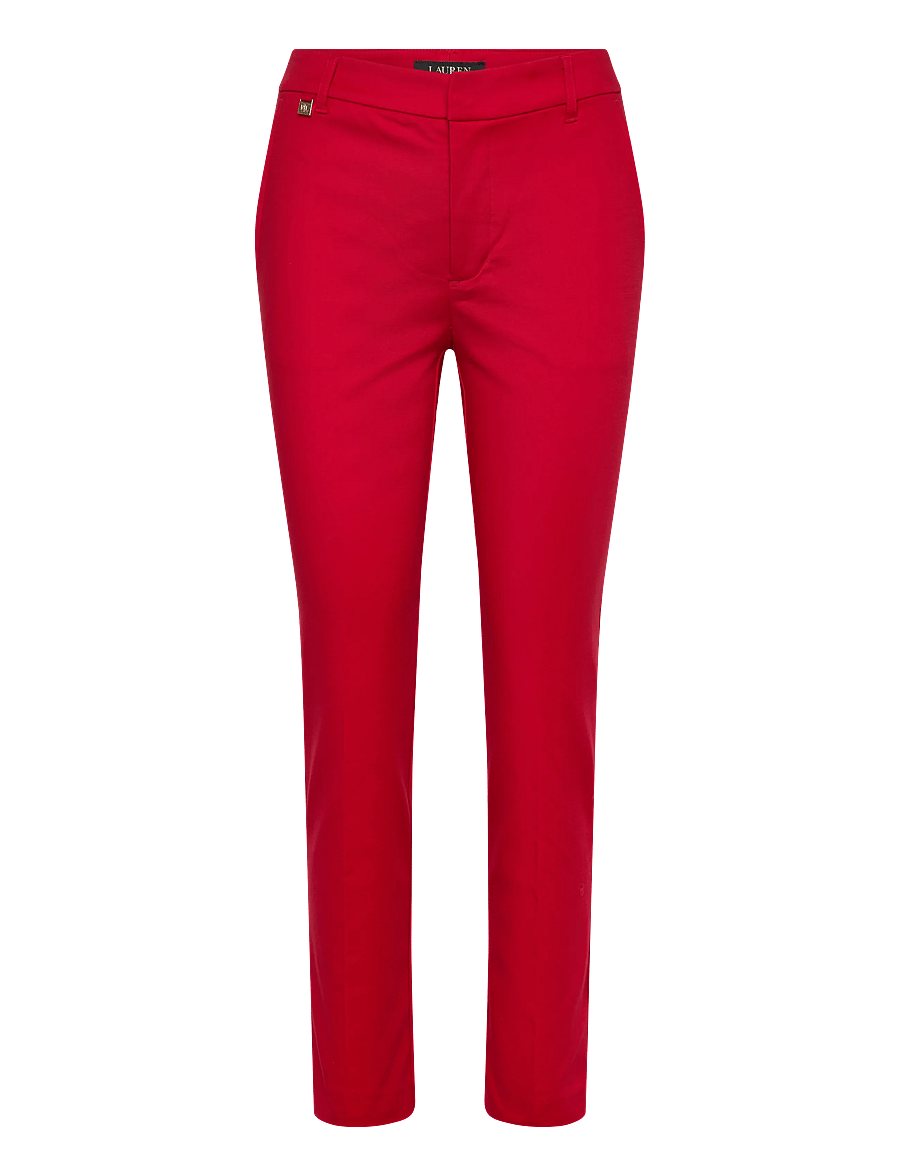 Lauren Ralph Lauren - STRETCH DBL CTN-PANT - slim fit-byxor - cruise red - 0