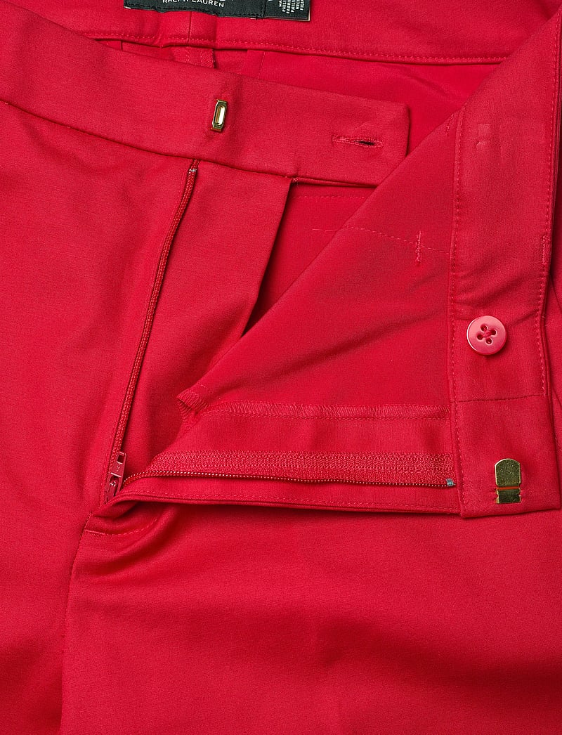 Lauren Ralph Lauren - Double-Faced Stretch Cotton Pant - slim fit bukser - cruise red - 3