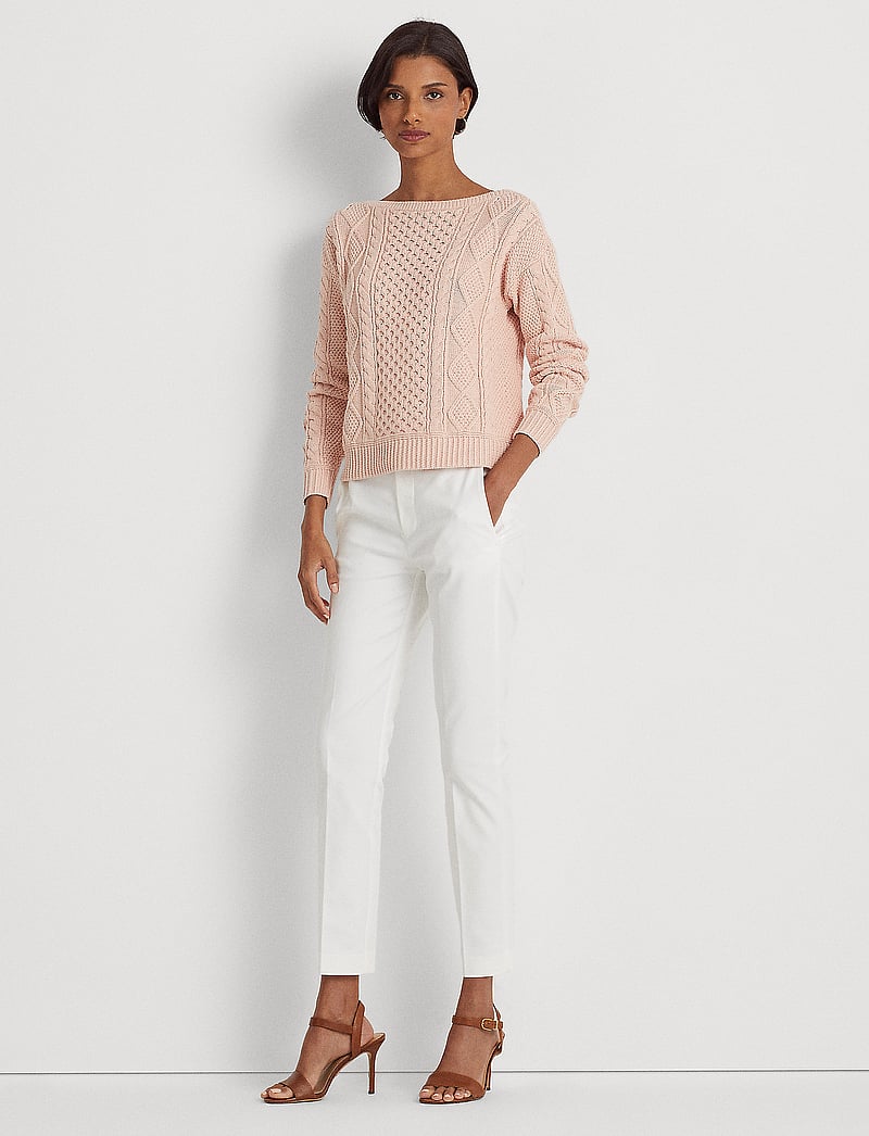 Lauren Ralph Lauren - Stretch Cotton-Blend Pant - slim fit-byxor - white - 0