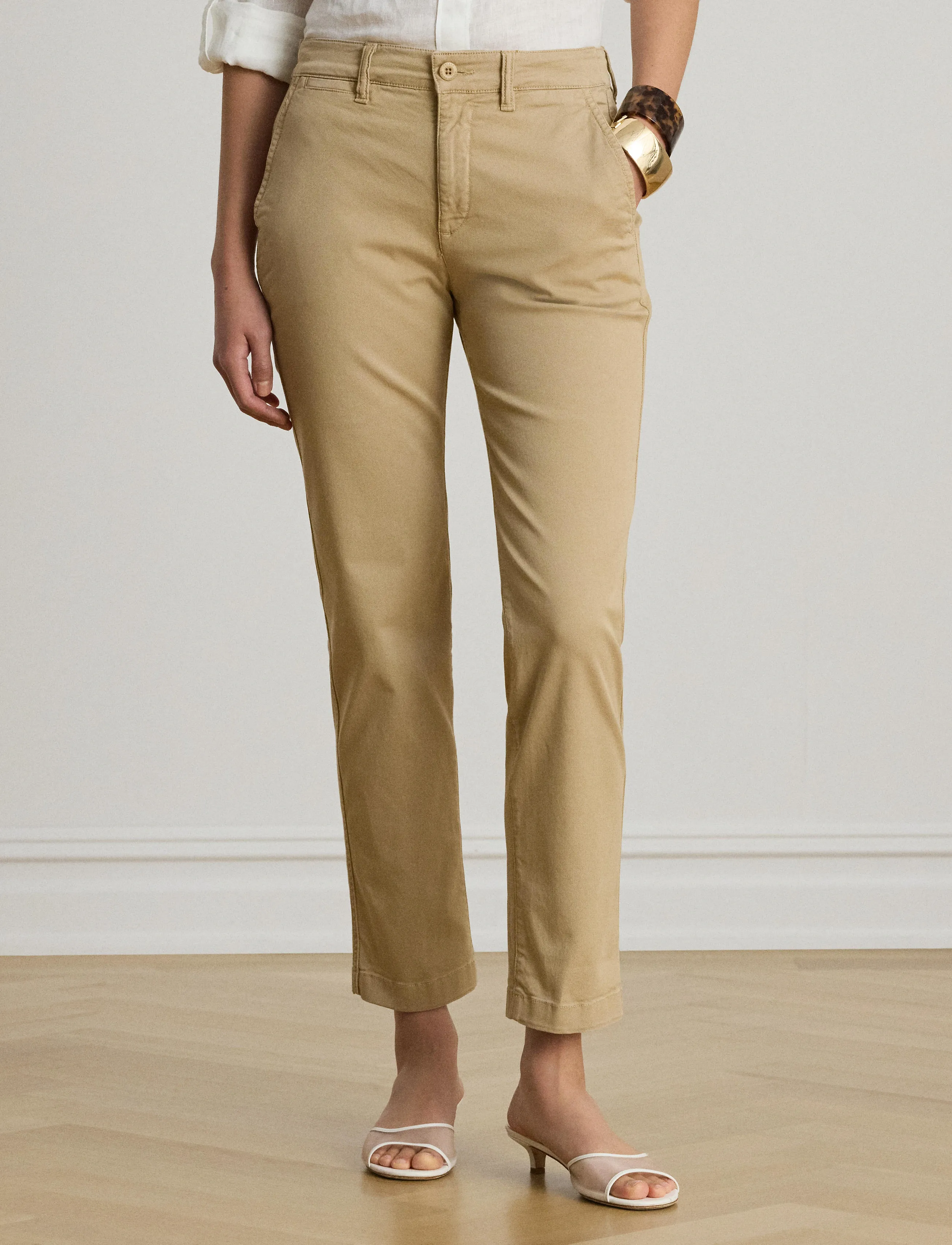 Lauren Ralph Lauren Slim Fit Stretch Chino Pant - Lauren Ralph Lauren - BIRCH TAN / beige