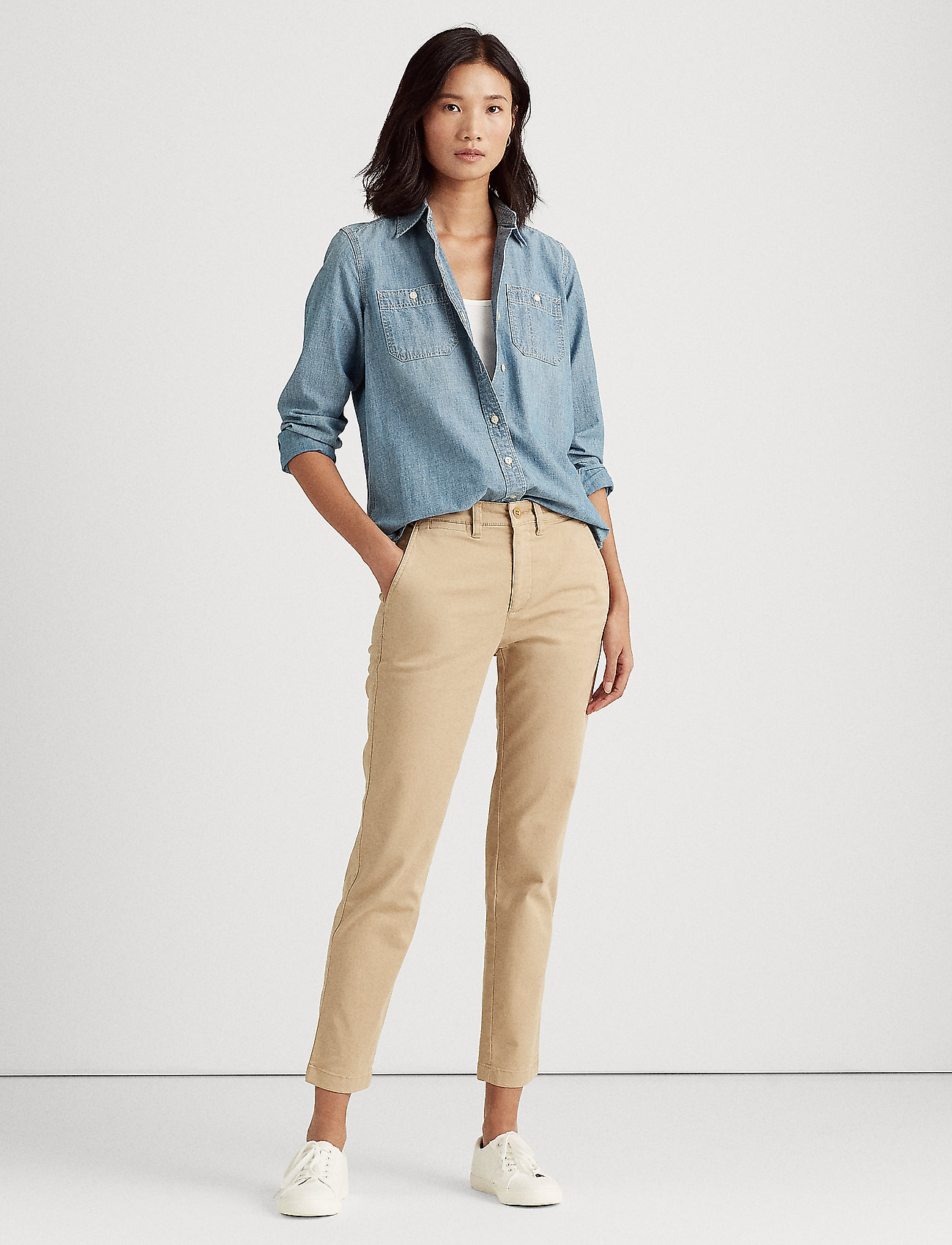 Lauren Ralph Lauren Slim Fit Stretch Chino Pant - Chinos - BIRCH TAN / beige