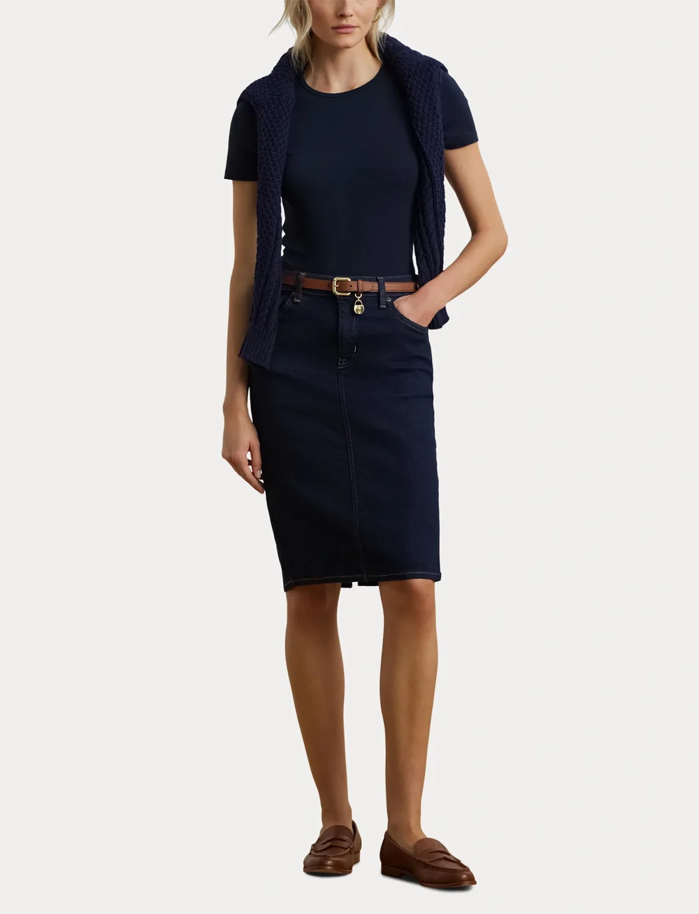 Lauren Ralph Lauren - Denim Skirt - midinederdele - rinse wash - 4